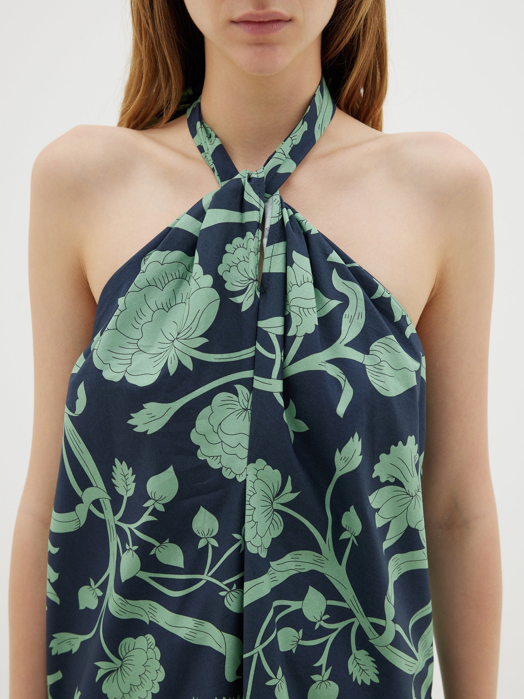 printed sarong style top