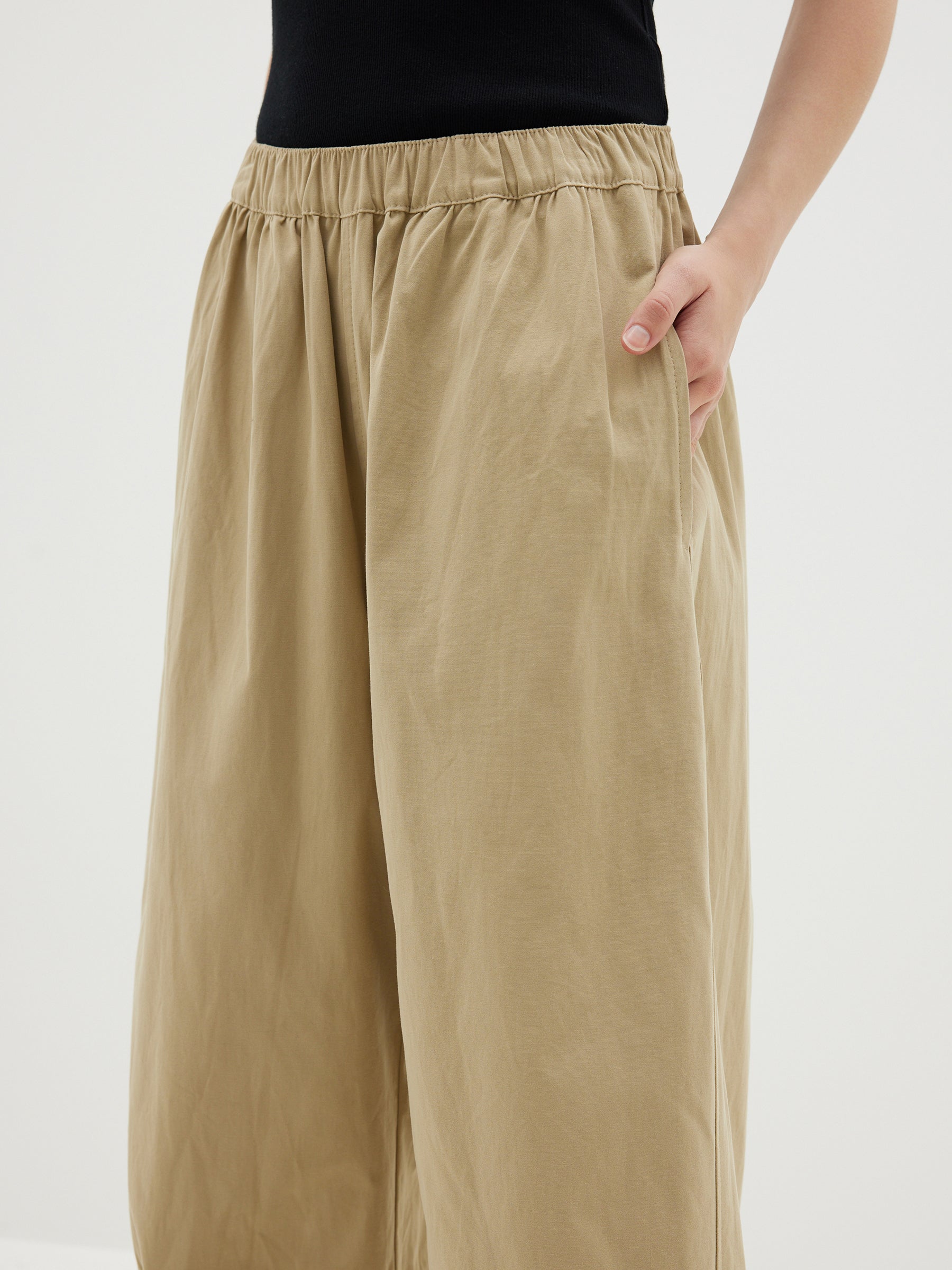 canvas split hem pant