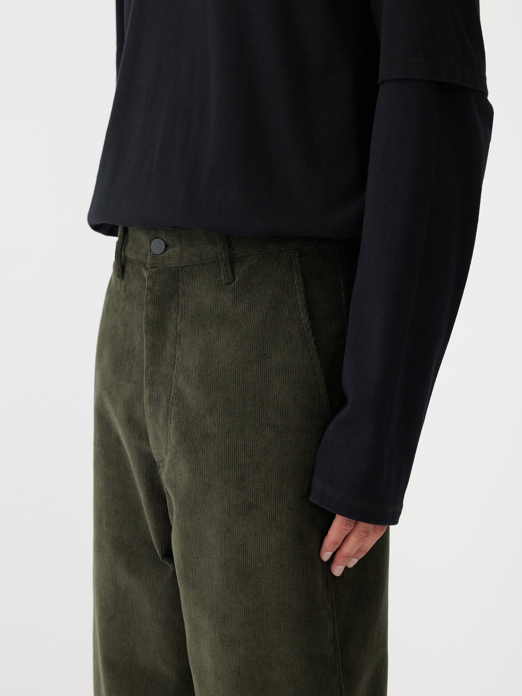 cord drop rise pant