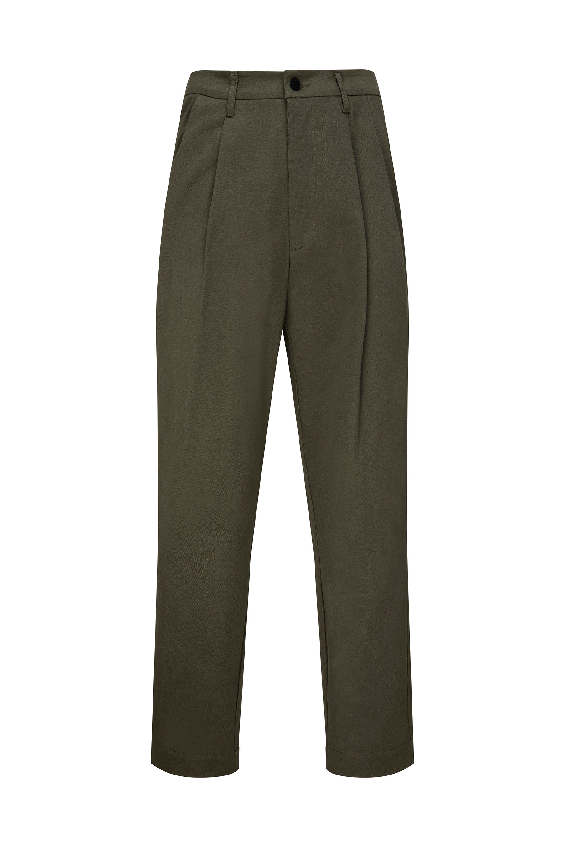 brushed drill pleat pant – bassike