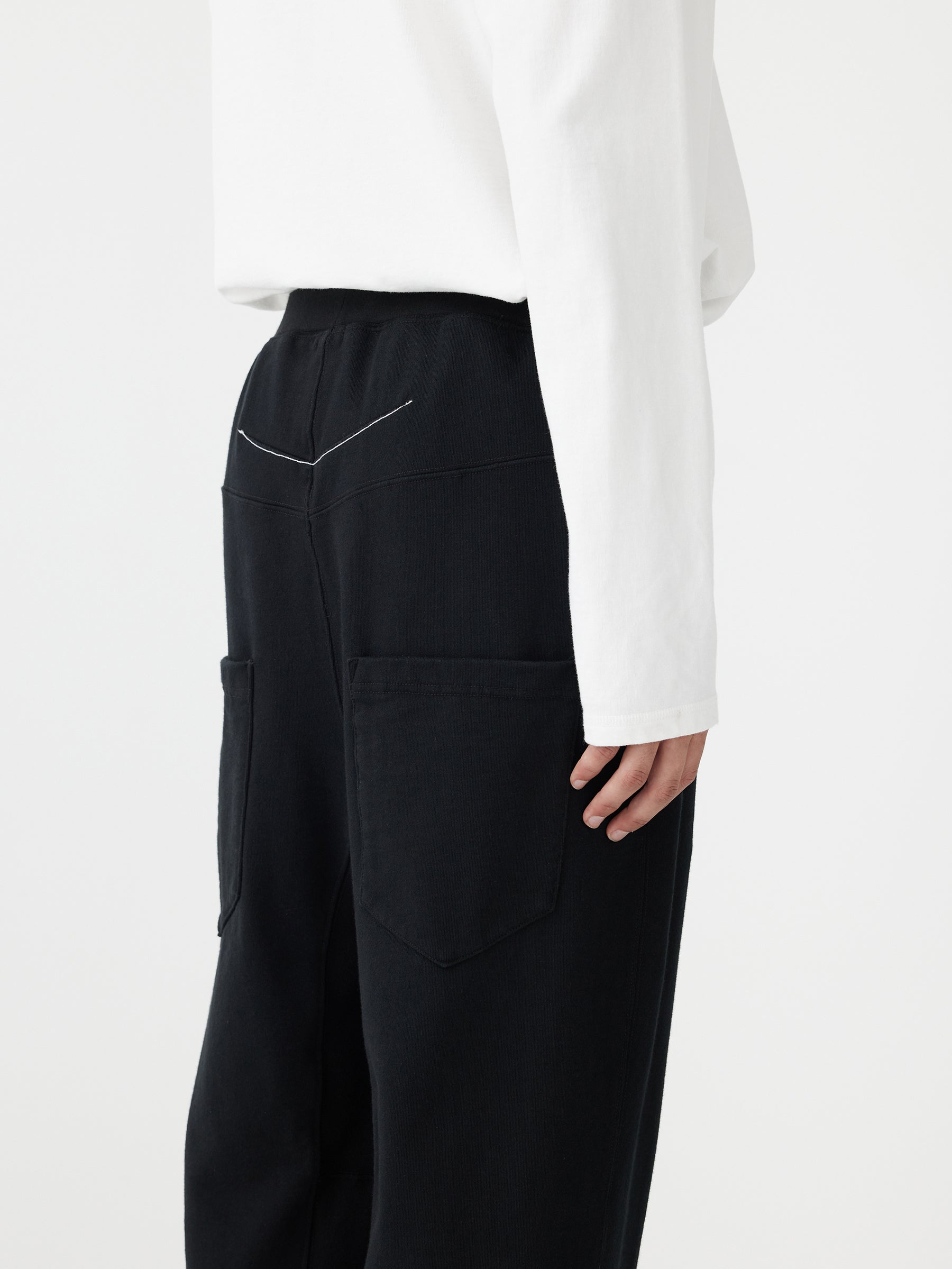 double jersey gusset track pant bassike