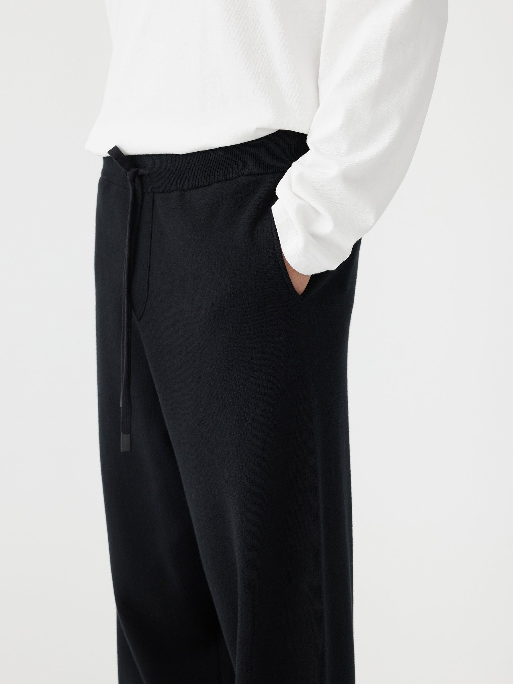 cotton knit track pant