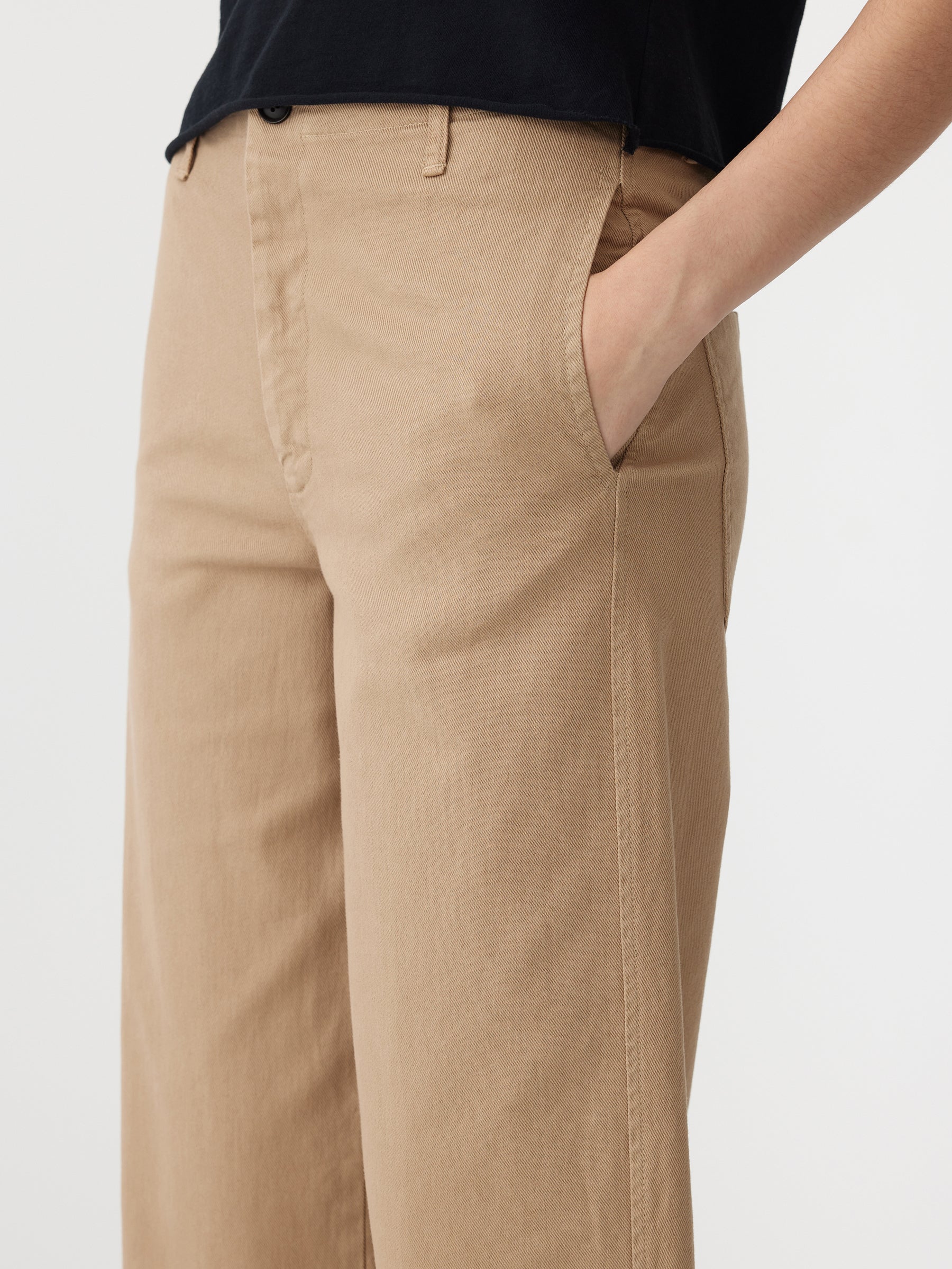 cotton twill tapered pant