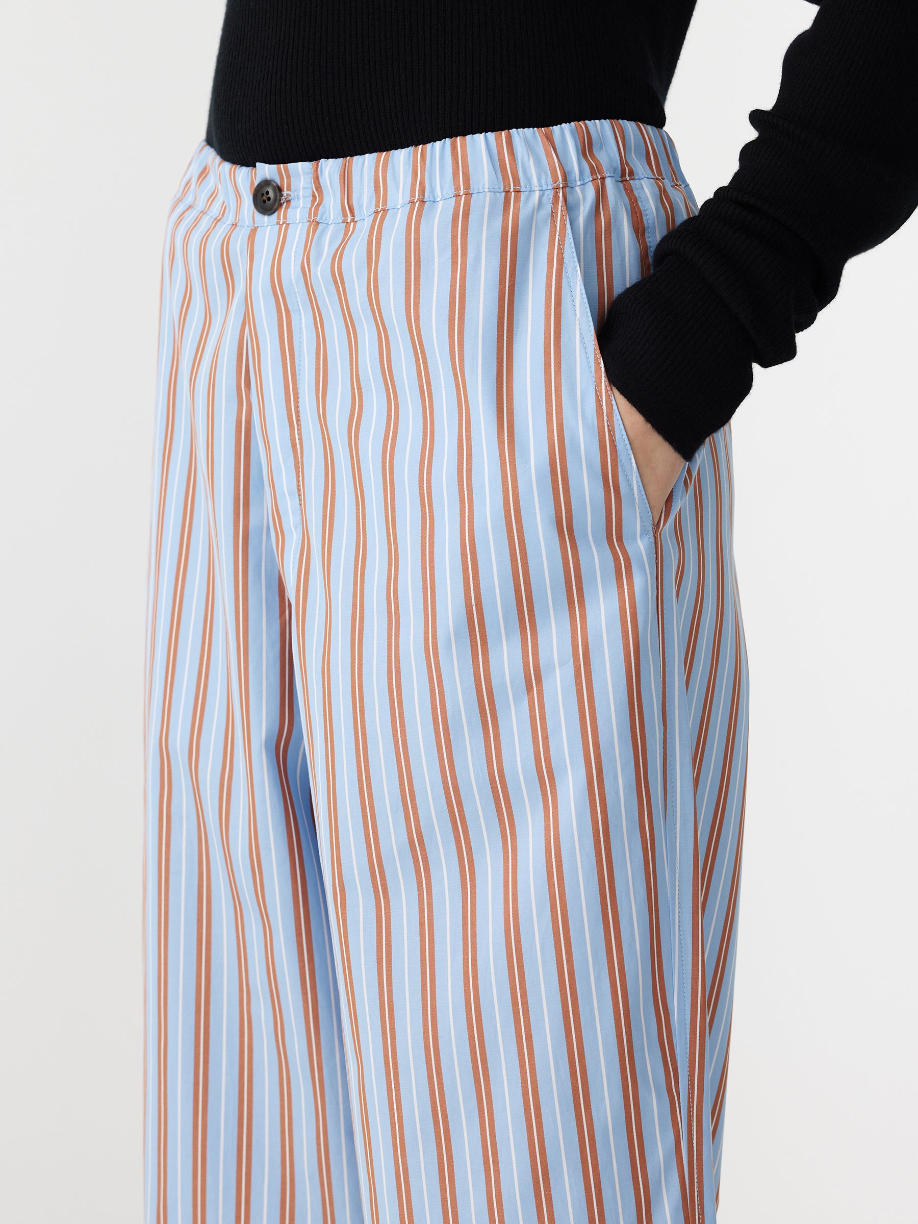 cotton stripe pant bassike