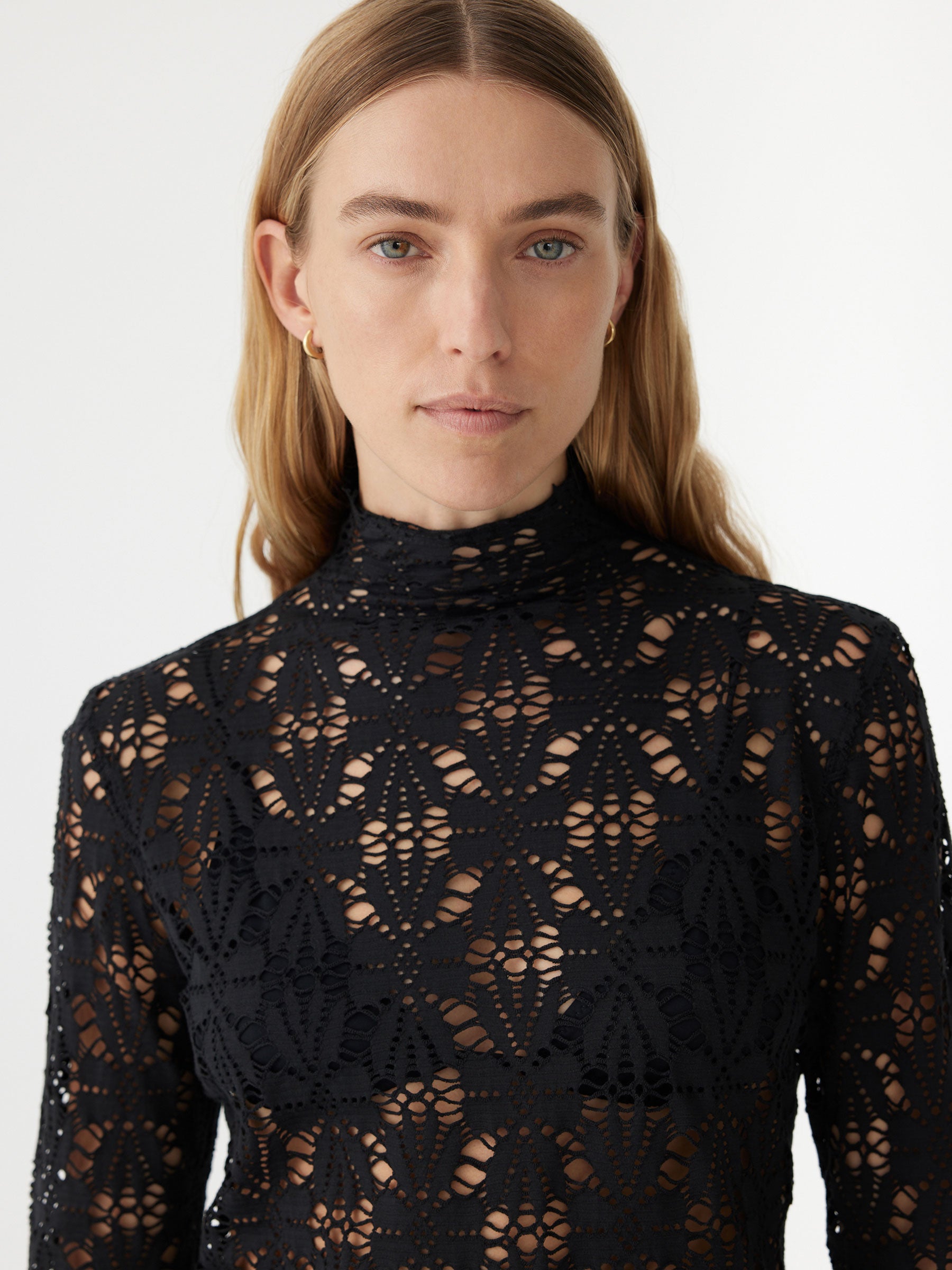 long sleeve lace top