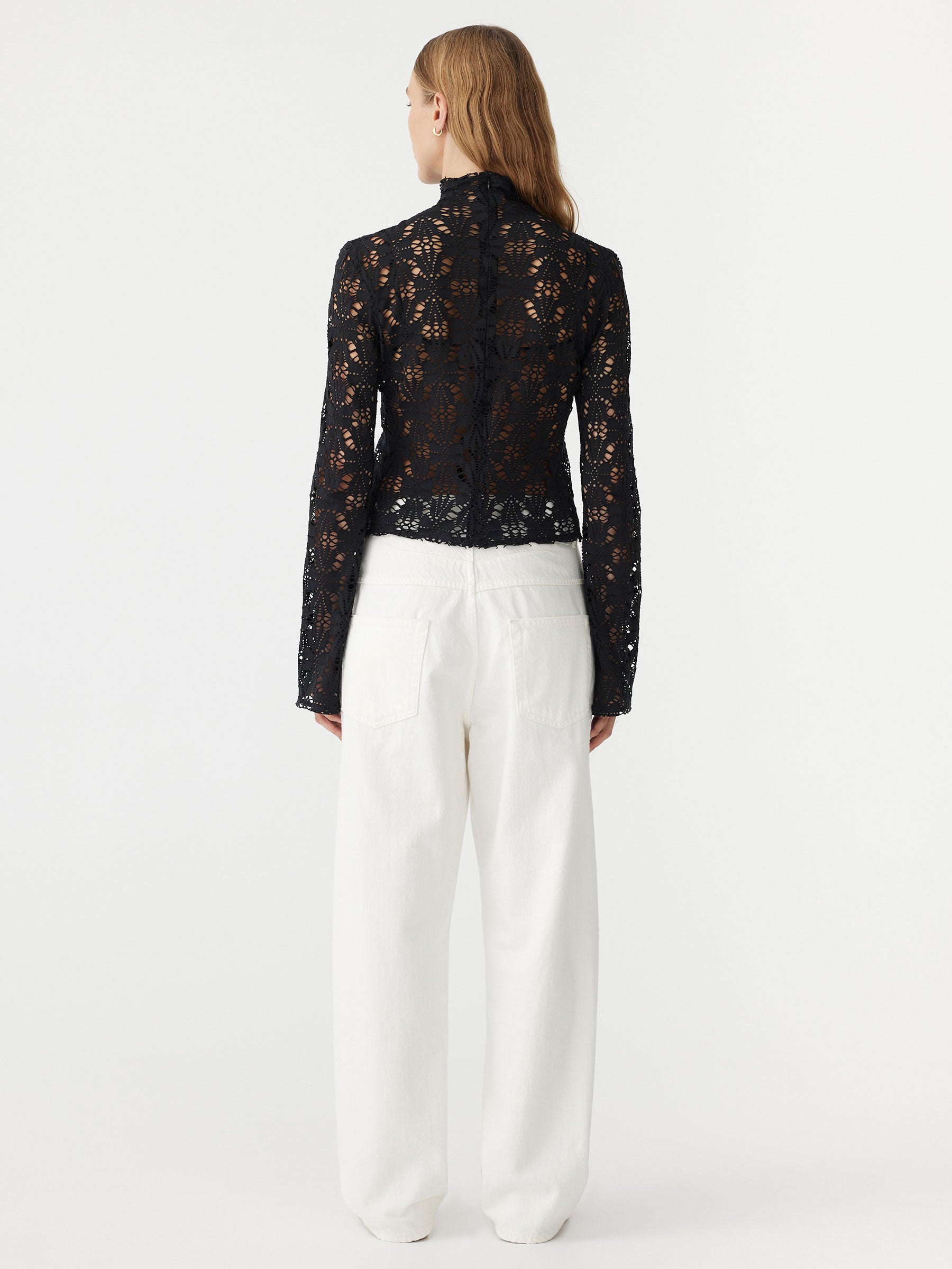 long sleeve lace top