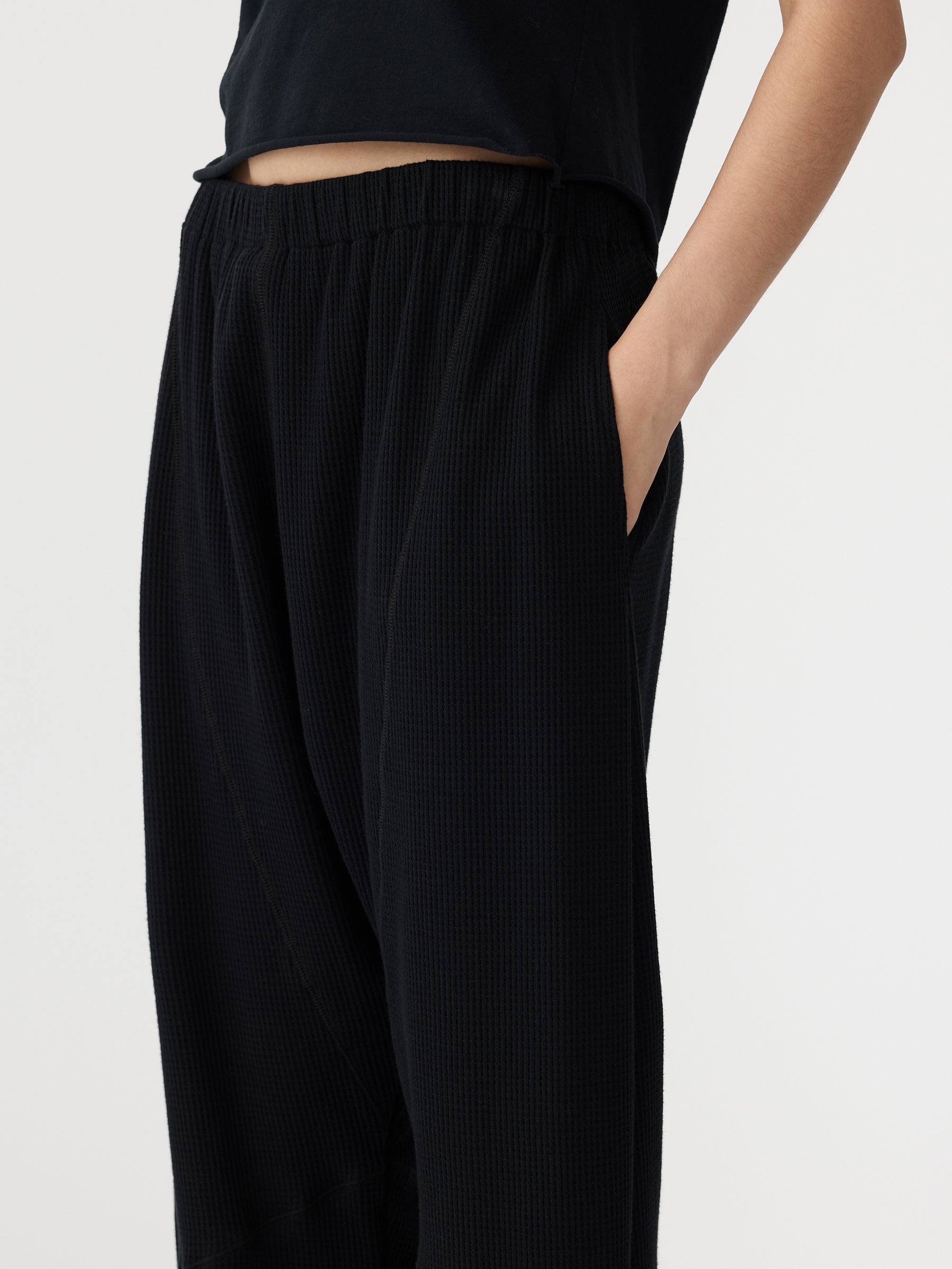 waffle paneled pant