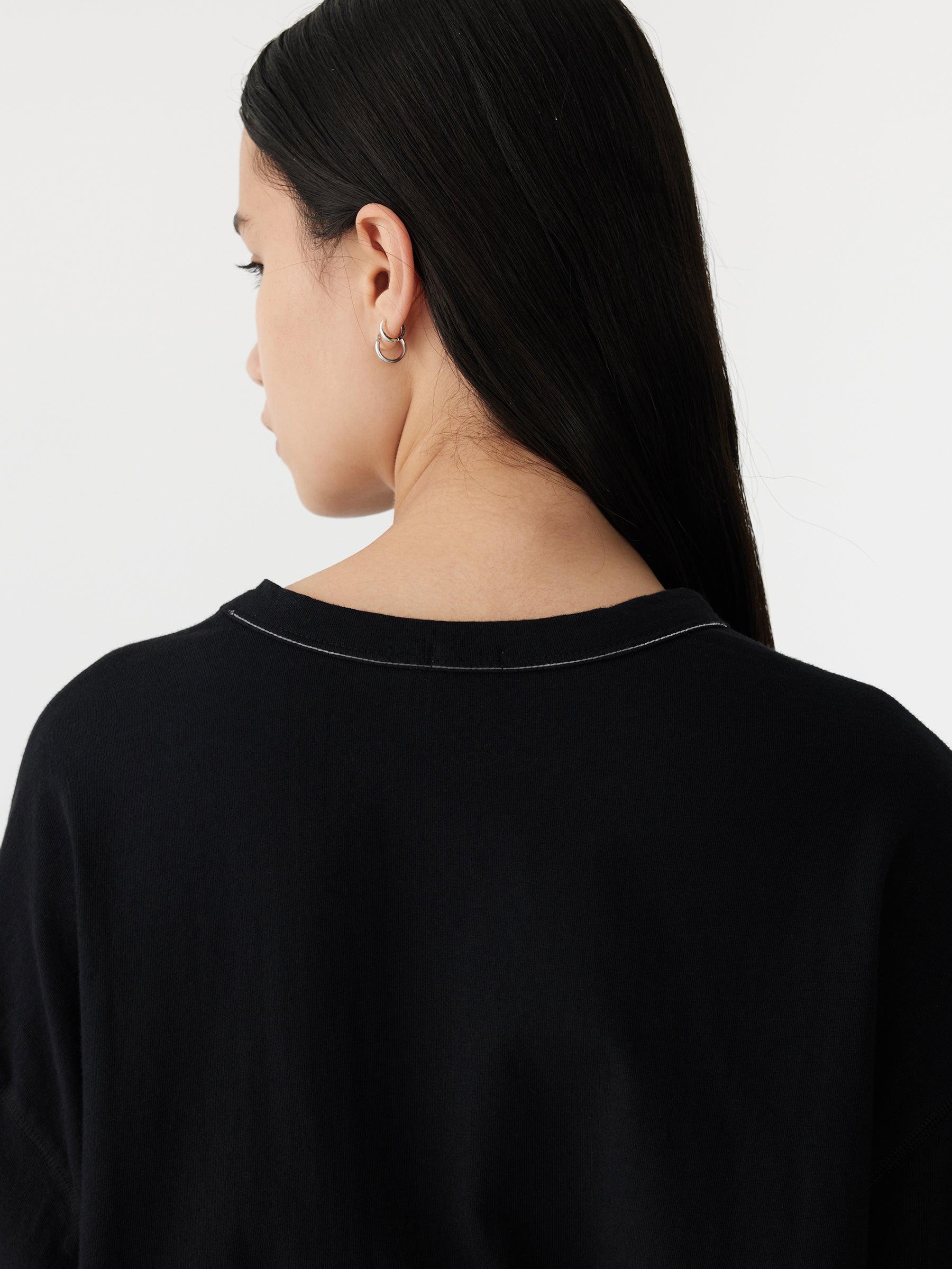 midweight coverstitch long sleeve t.shirt