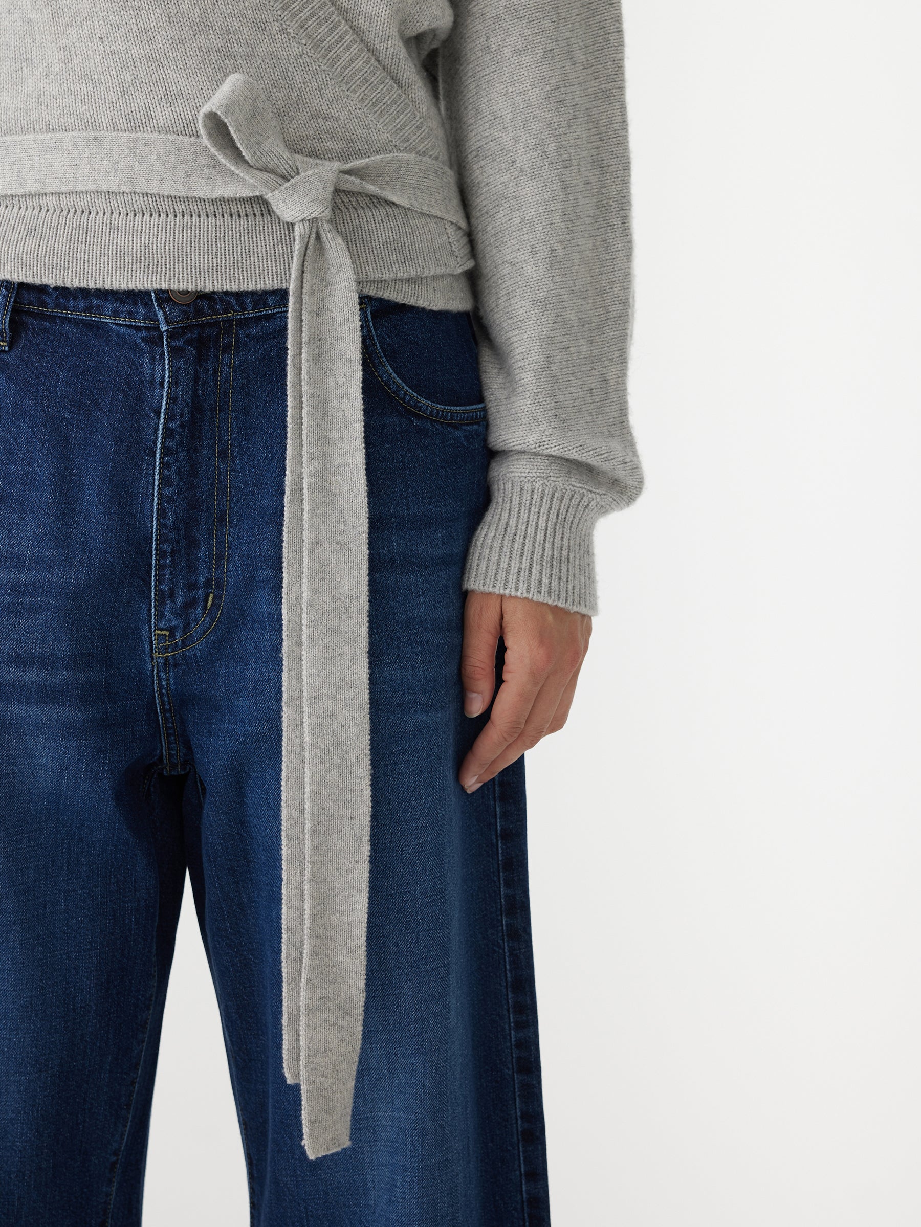 wool cashmere wrap cardigan