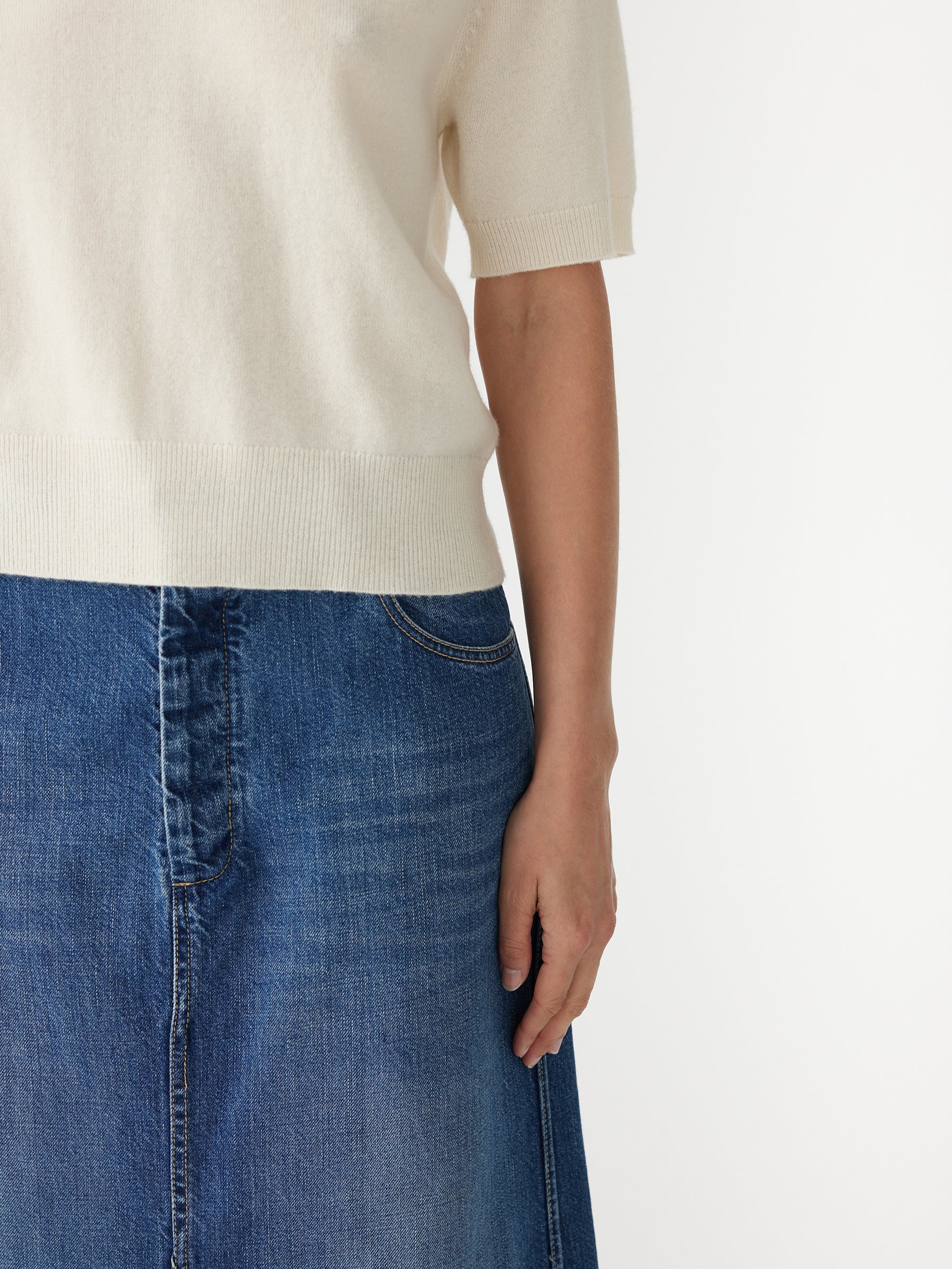 wool cashmere t.shirt knit