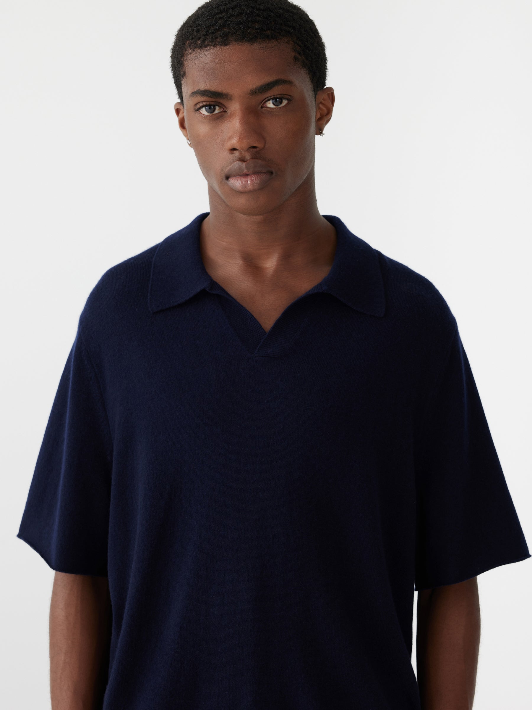 slouch polo knit t.shirt