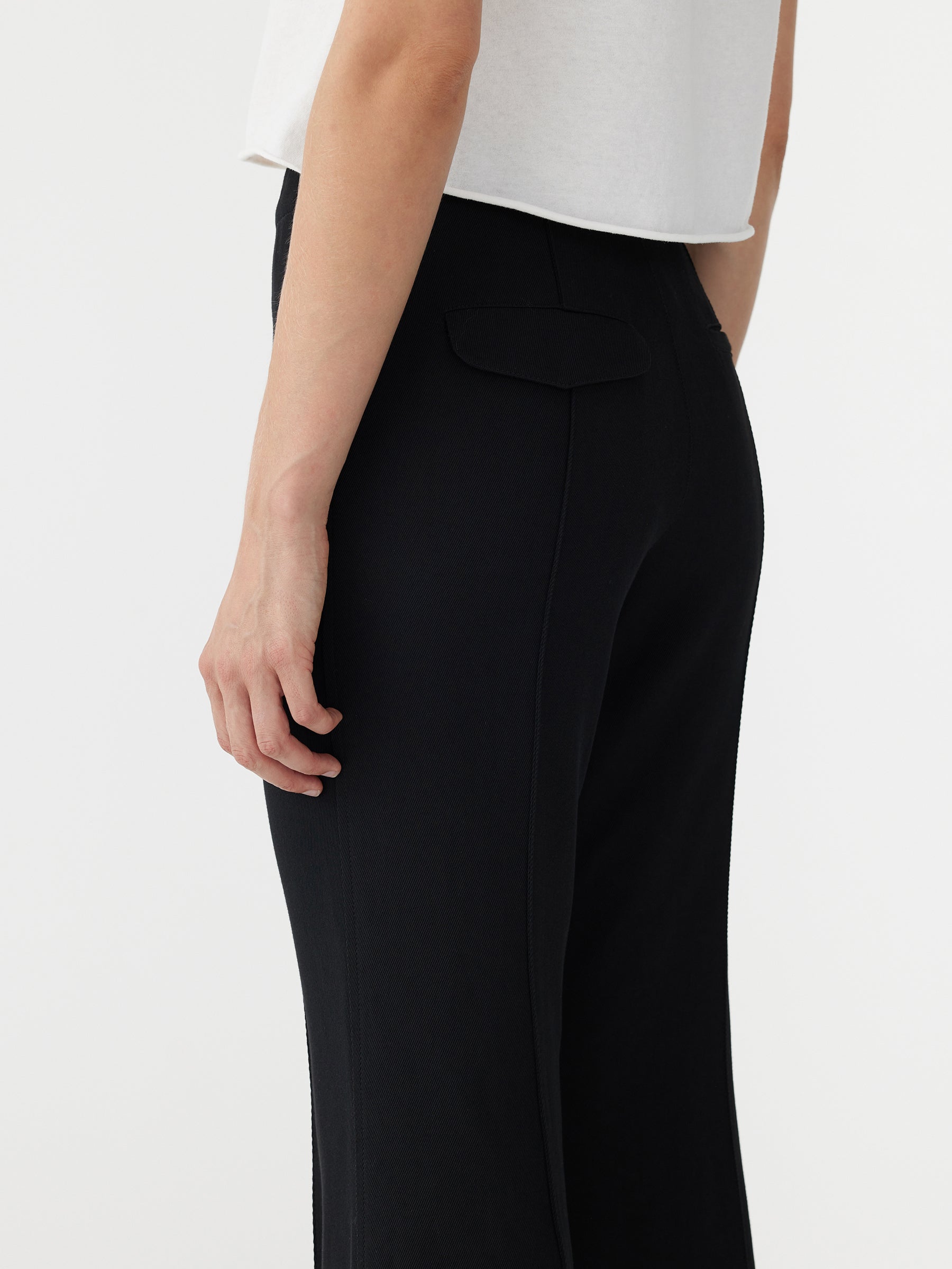 viscose twill flared pant