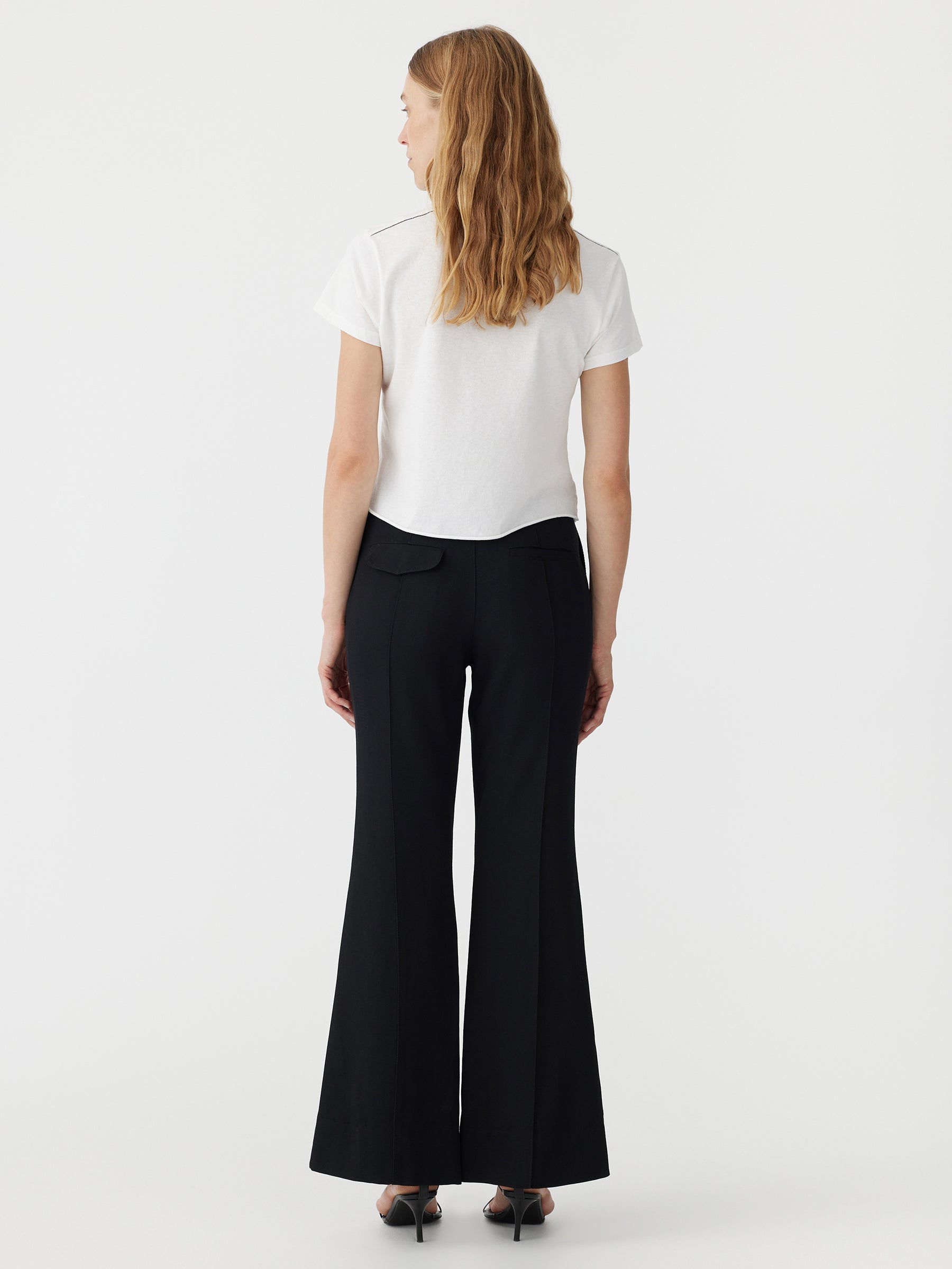 viscose twill flared pant