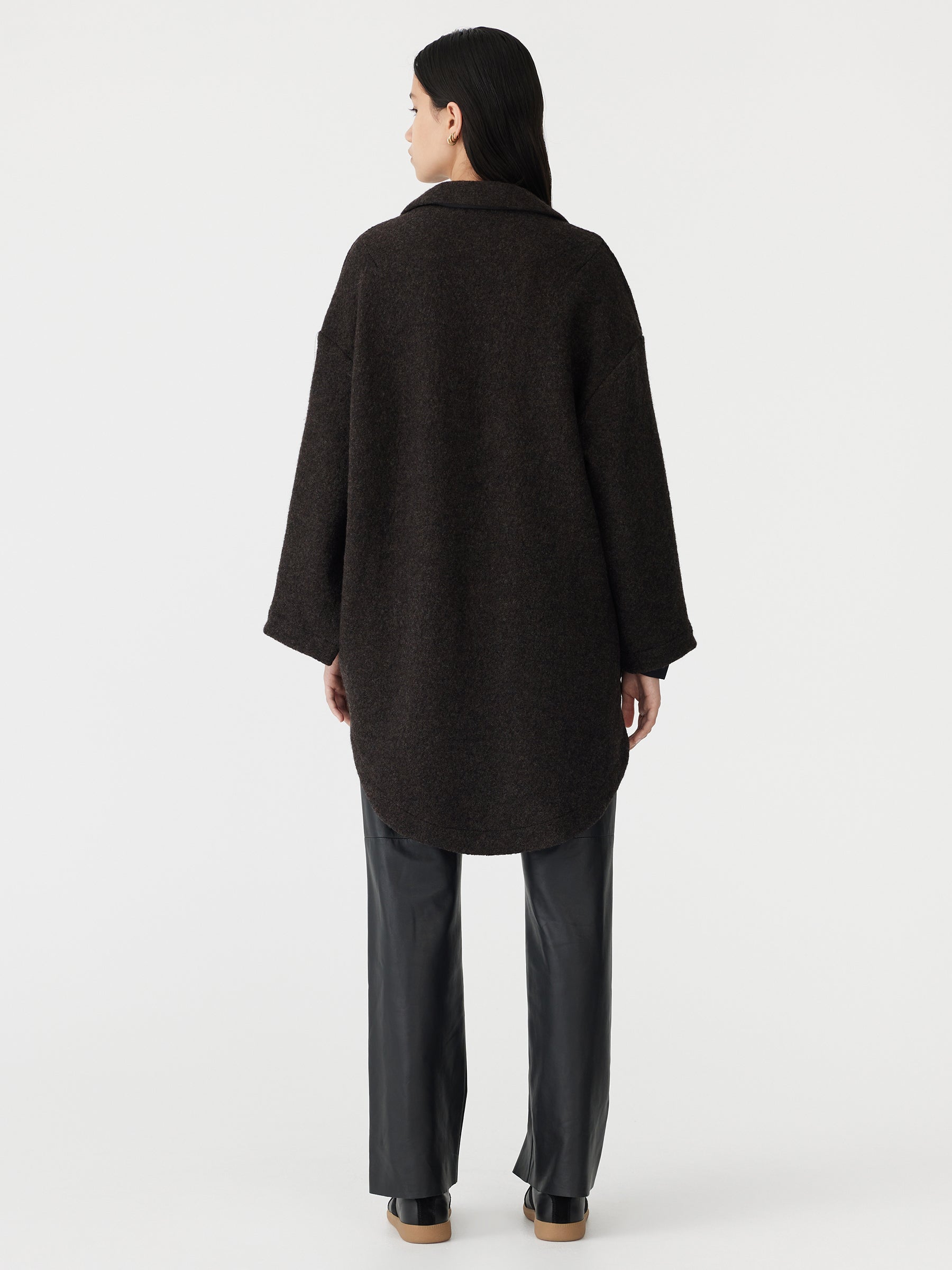 oversized woollen shirt