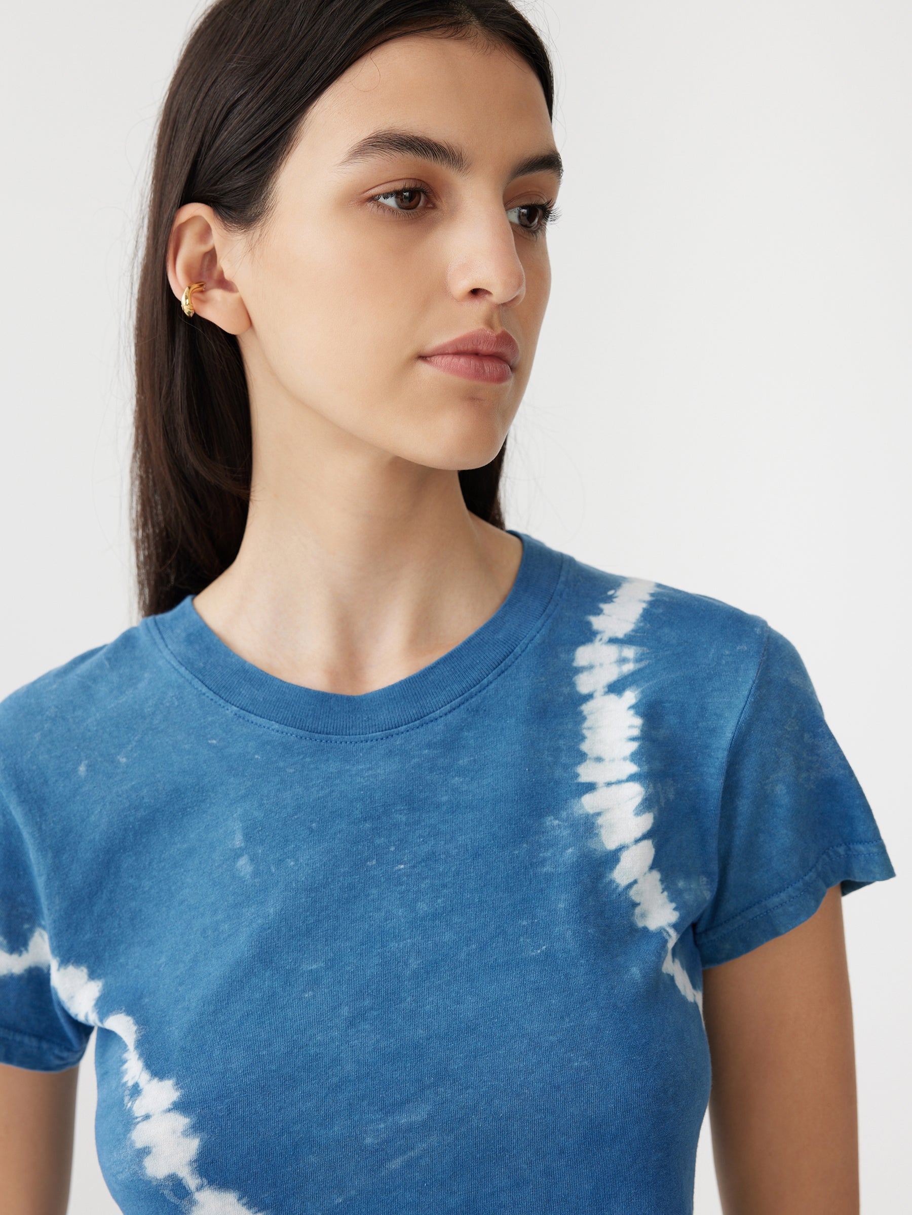 indigo dye raw edge baby t.shirt