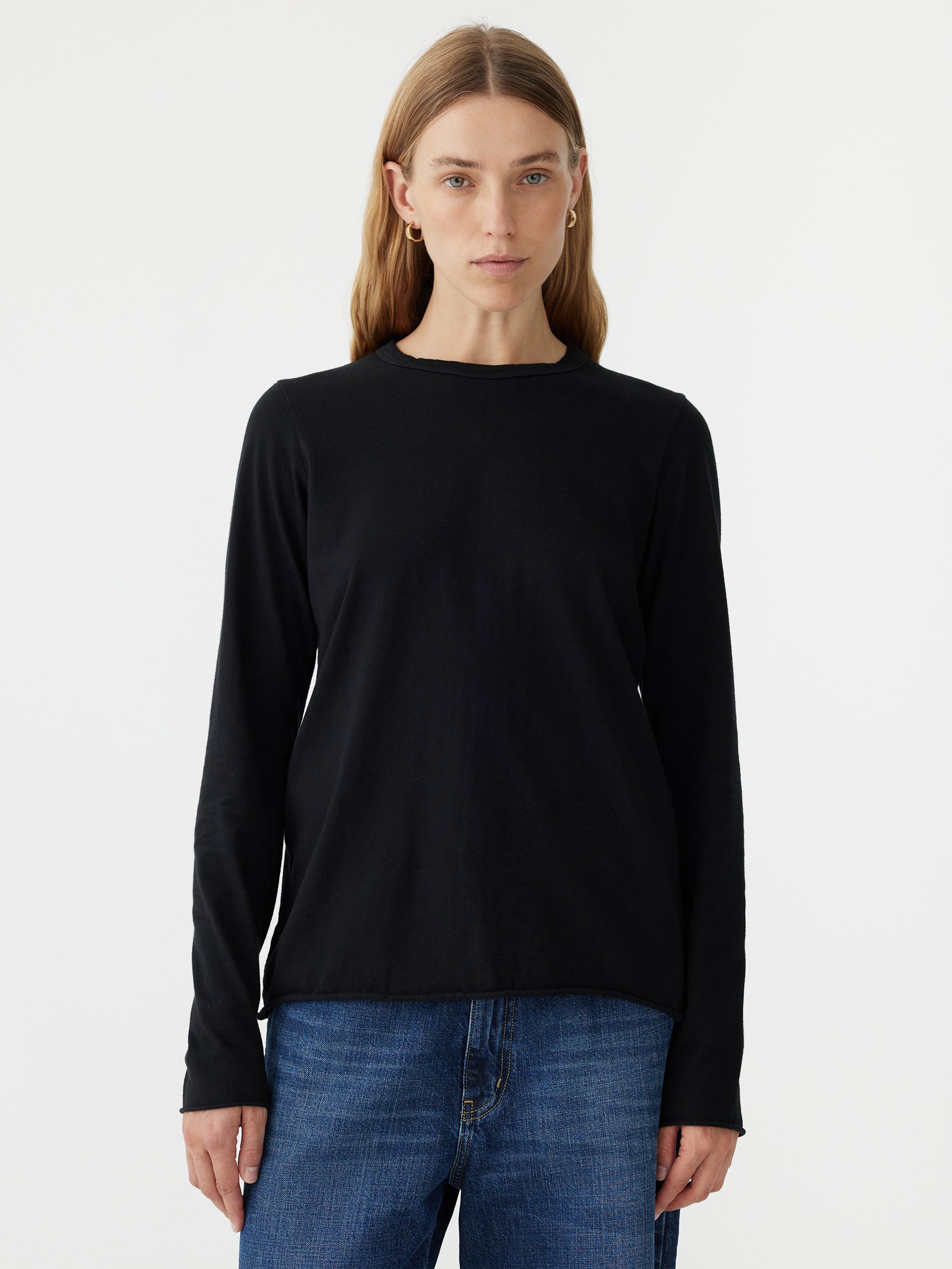 split back midweight long sleeve t.shirt