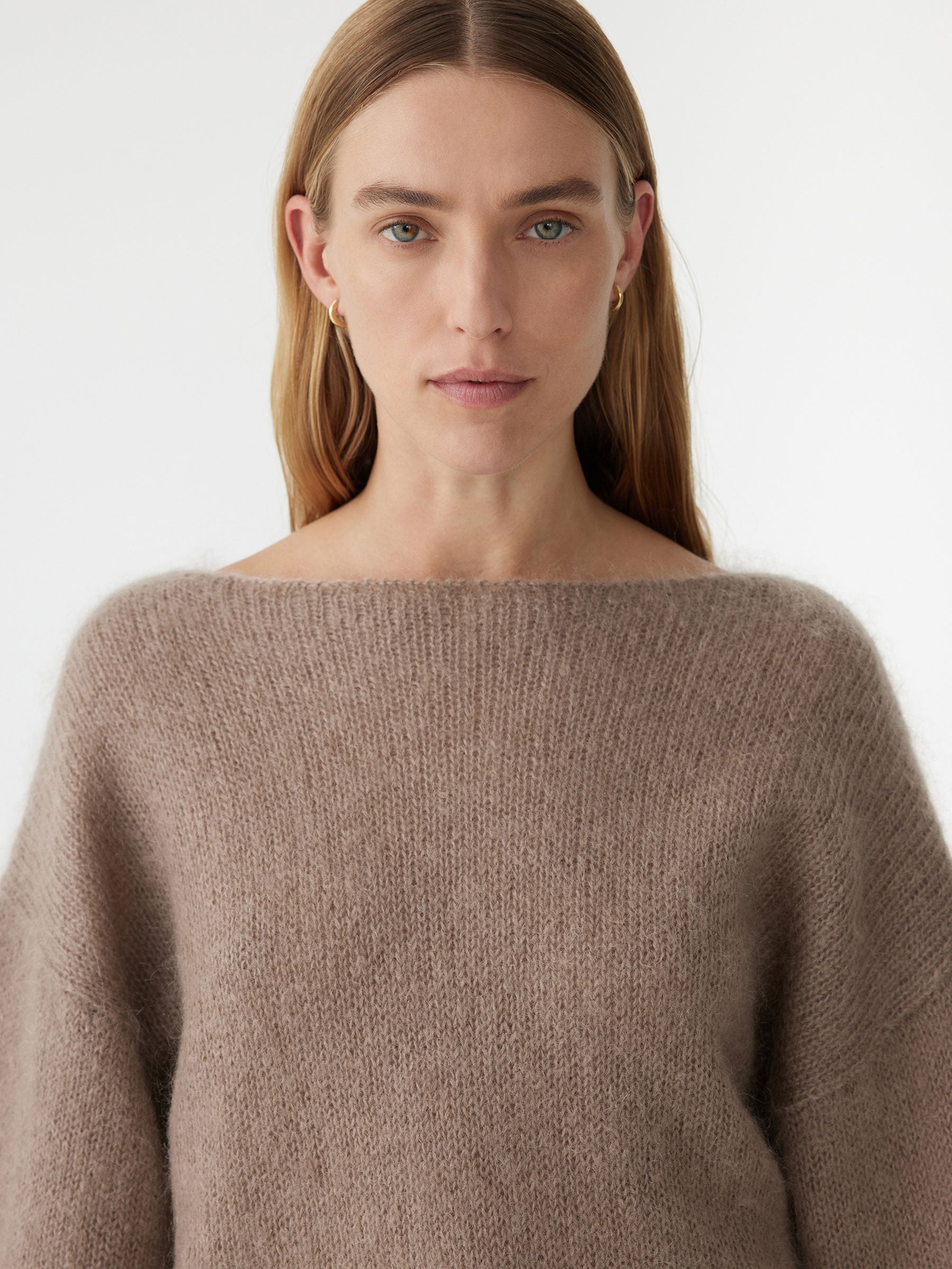 boxy mohair boatneck knit