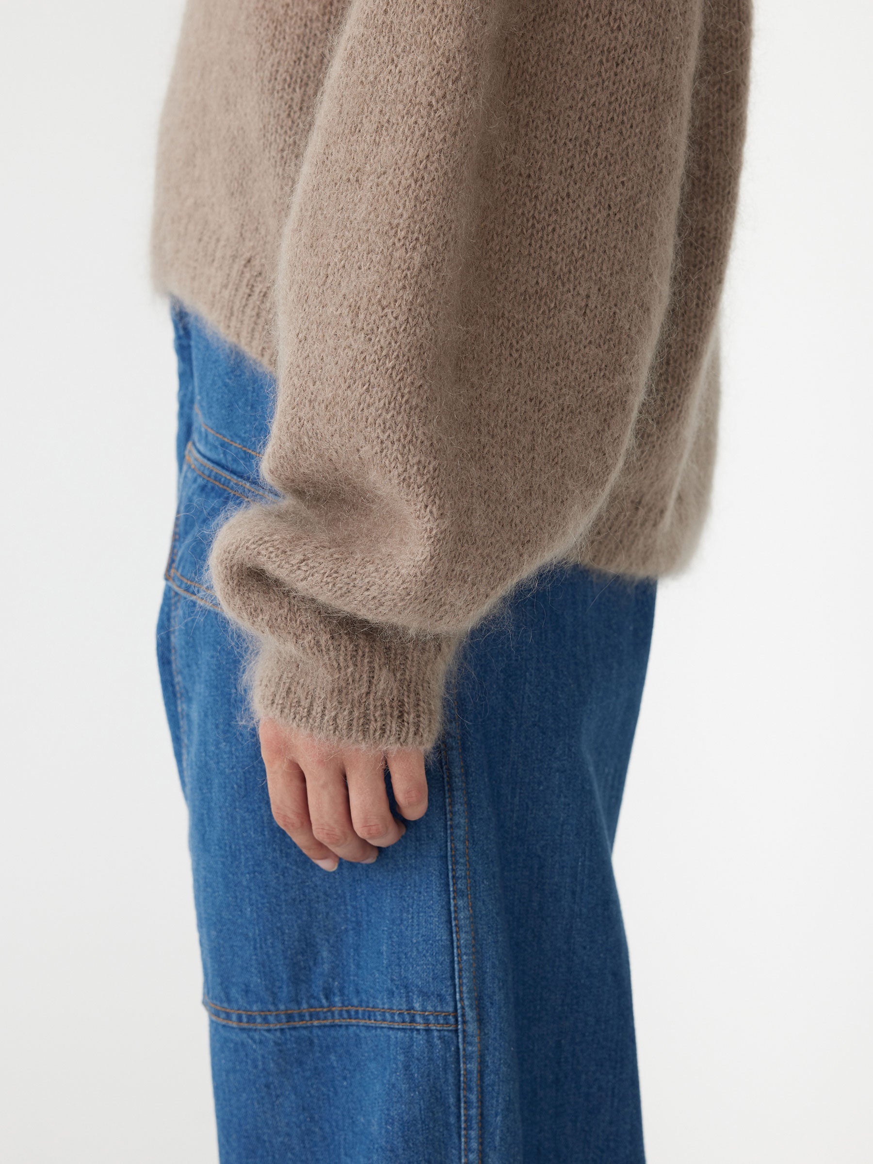 boxy mohair boatneck knit