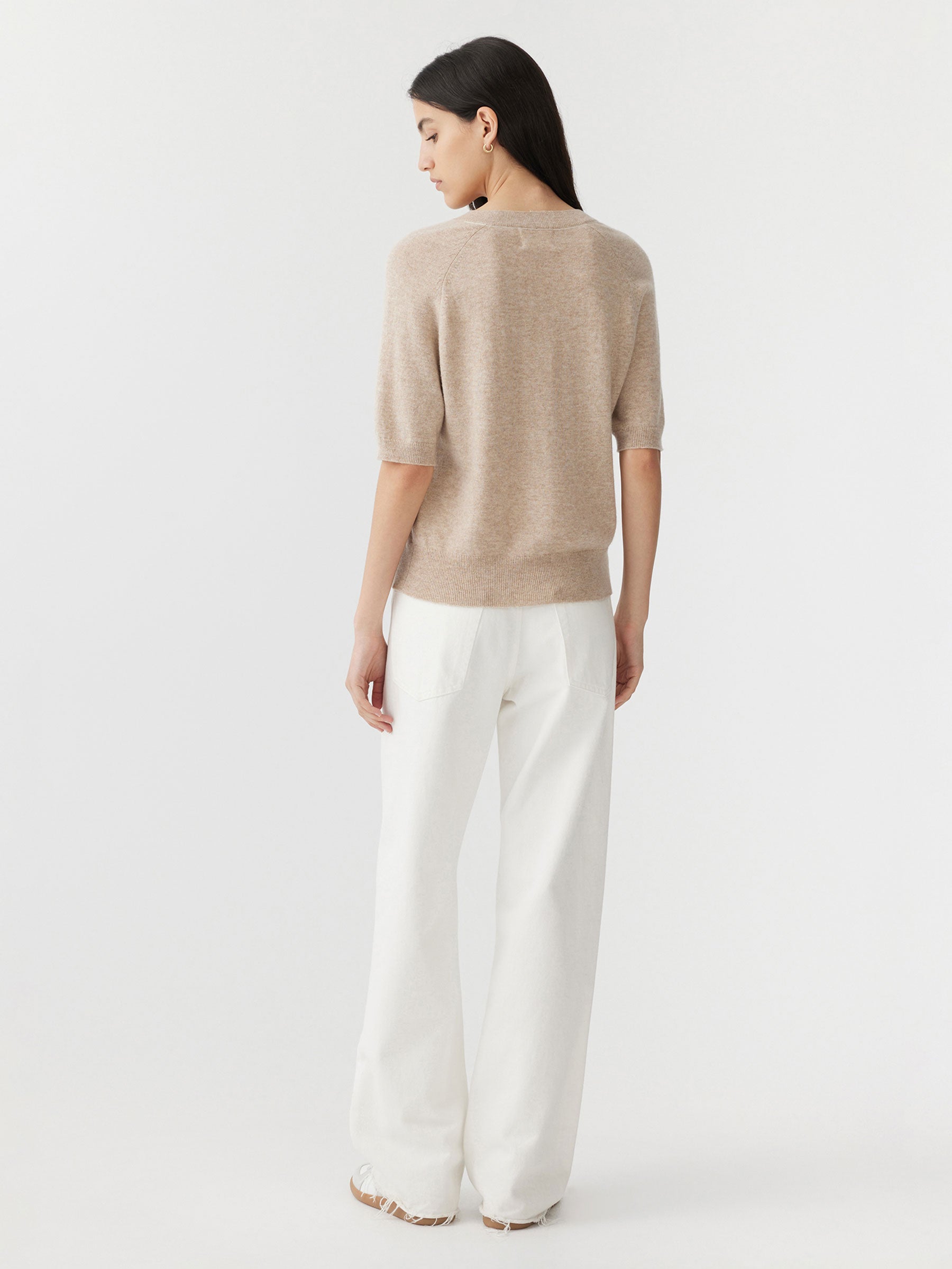 wool cashmere t.shirt knit