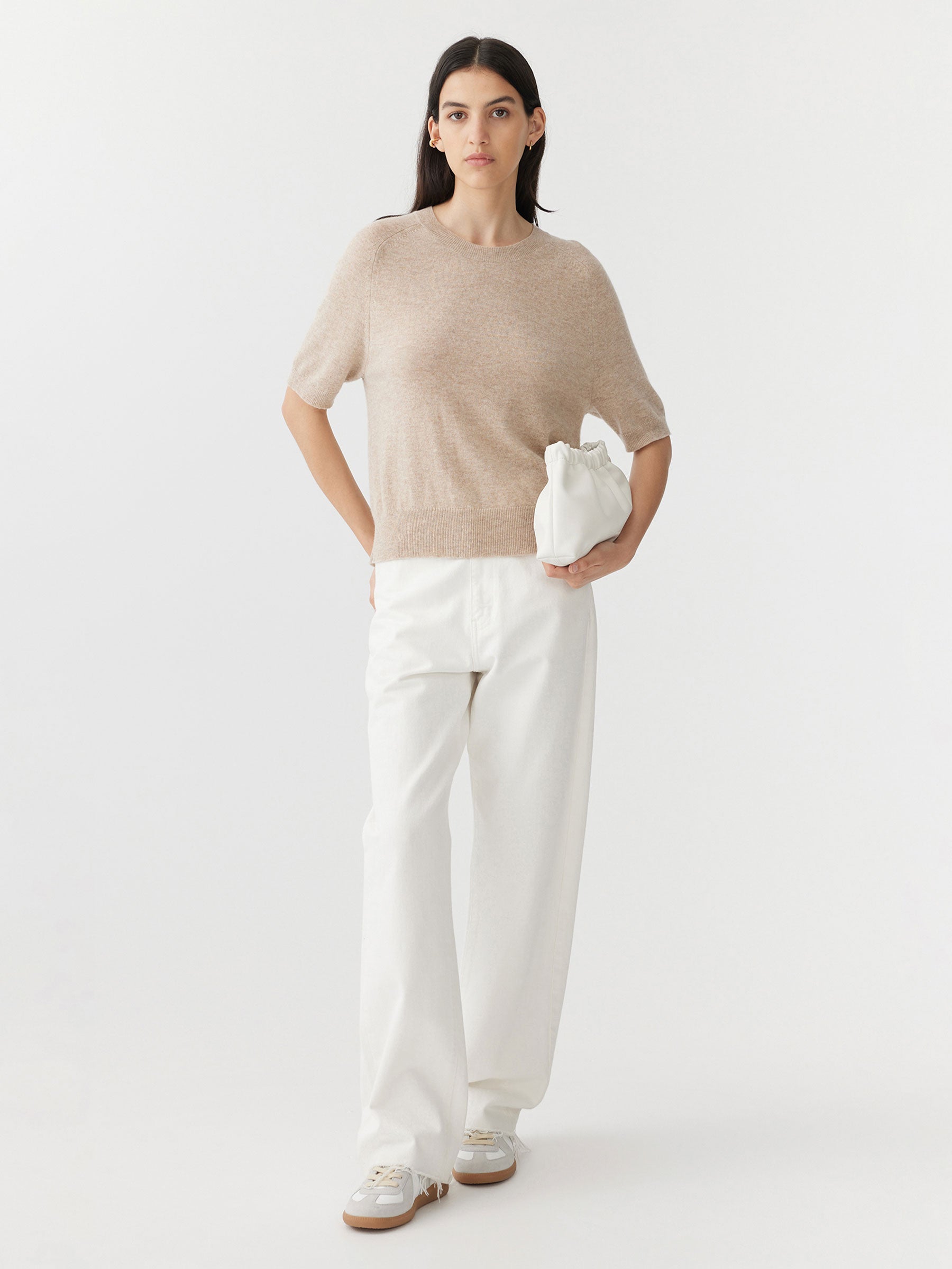 wool cashmere t.shirt knit