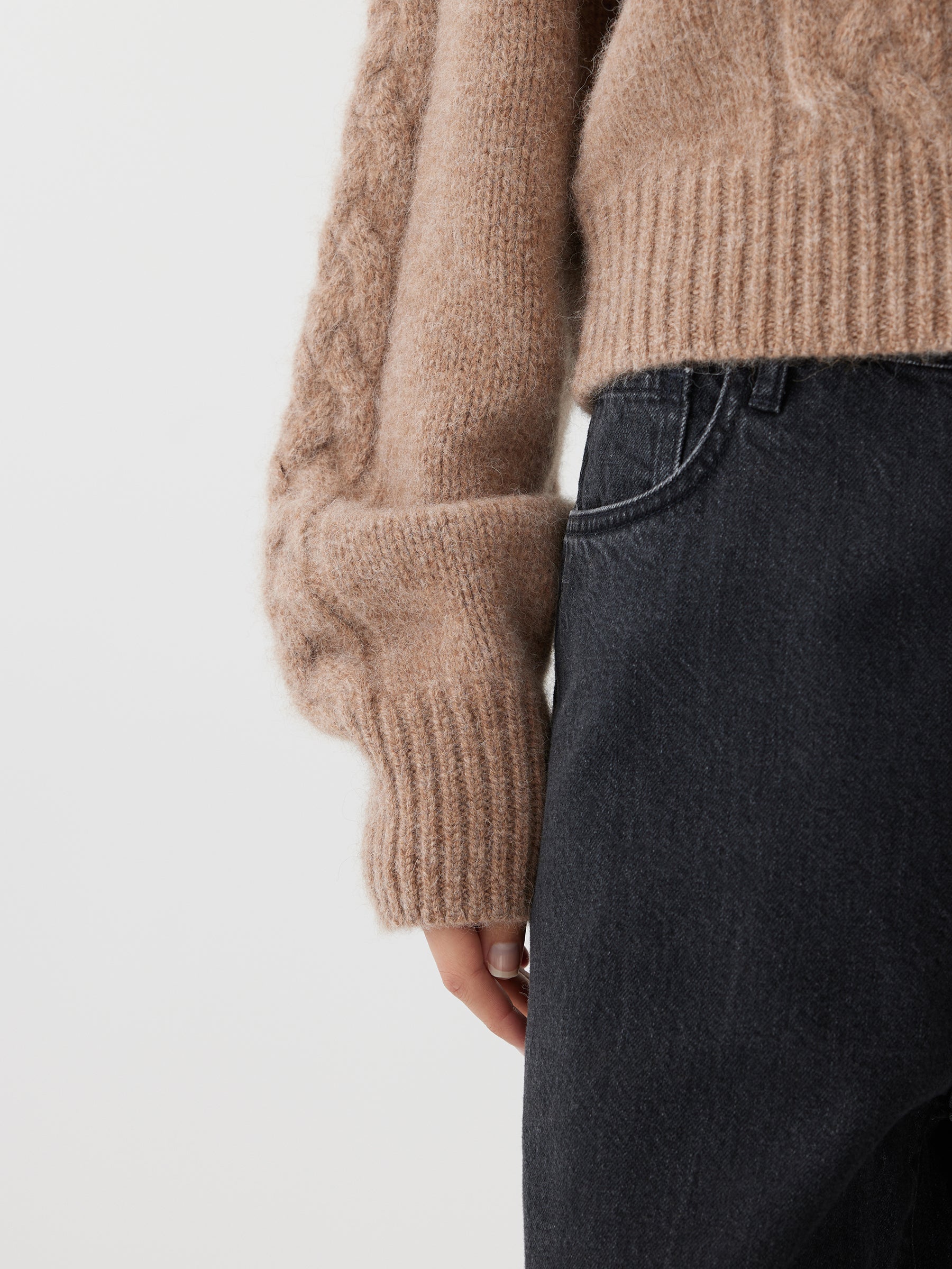 alpaca cashmere cable knit