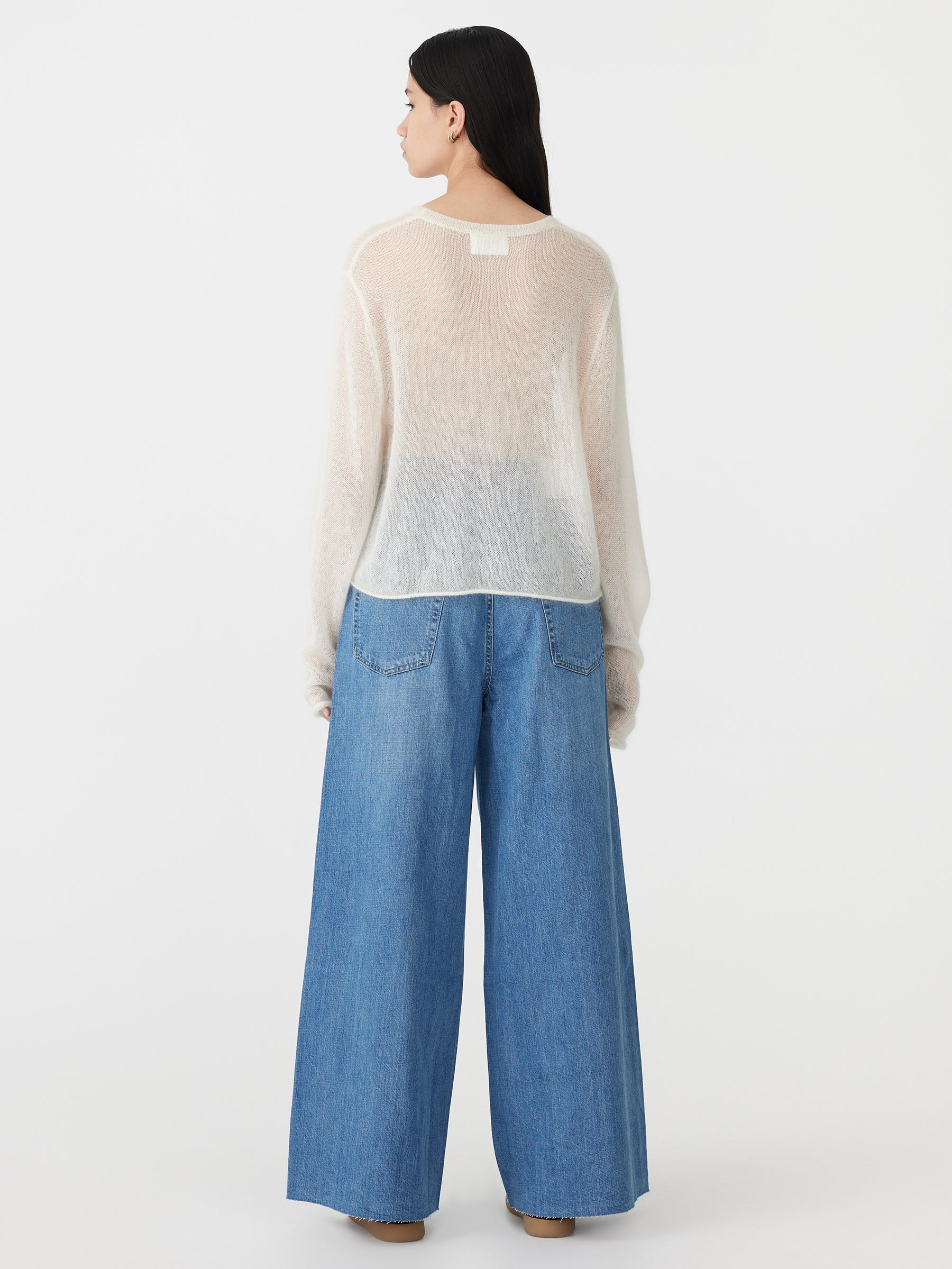 superfine mohair cropped knit