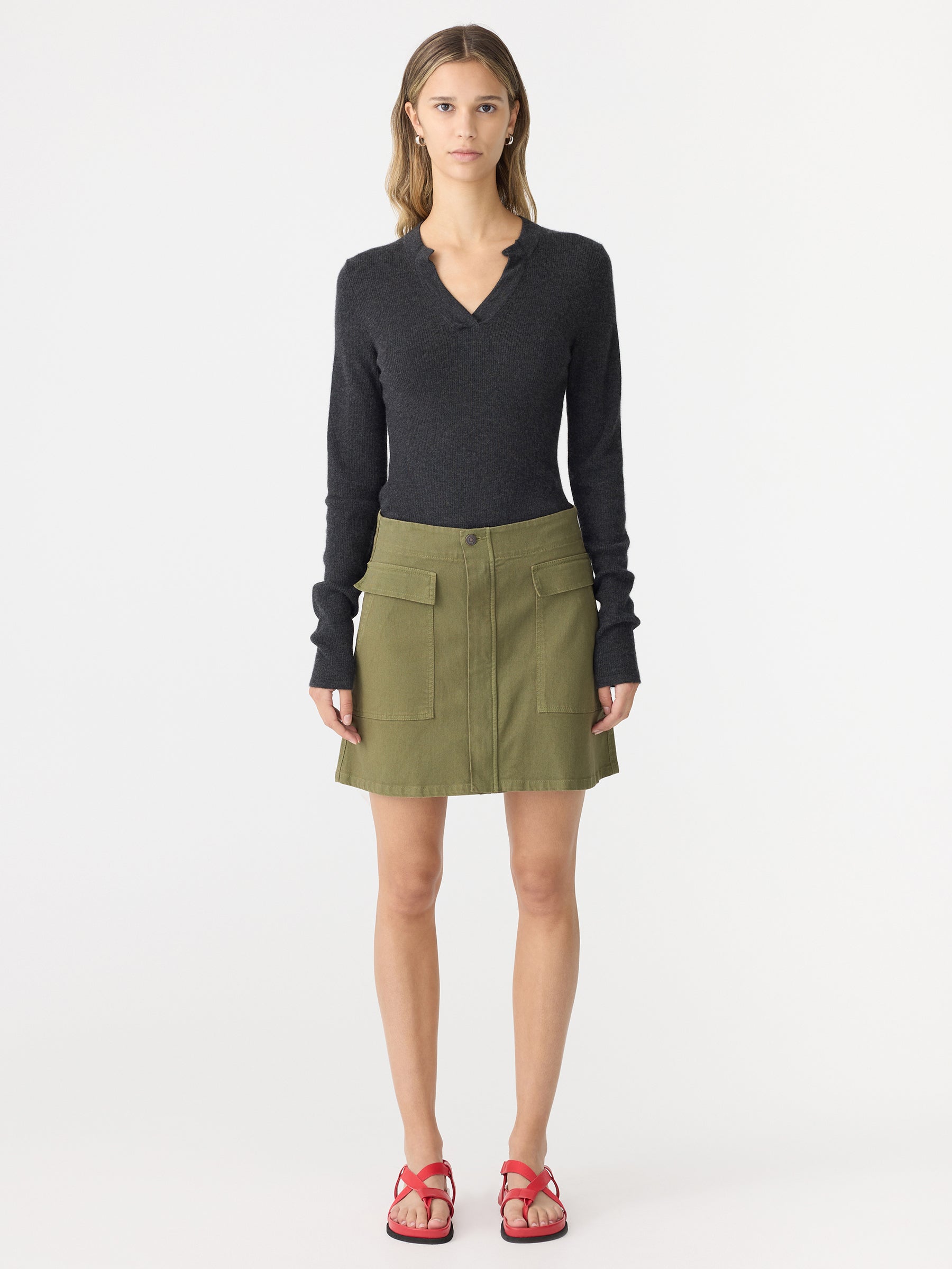 Pocket Detail Mini Skirt