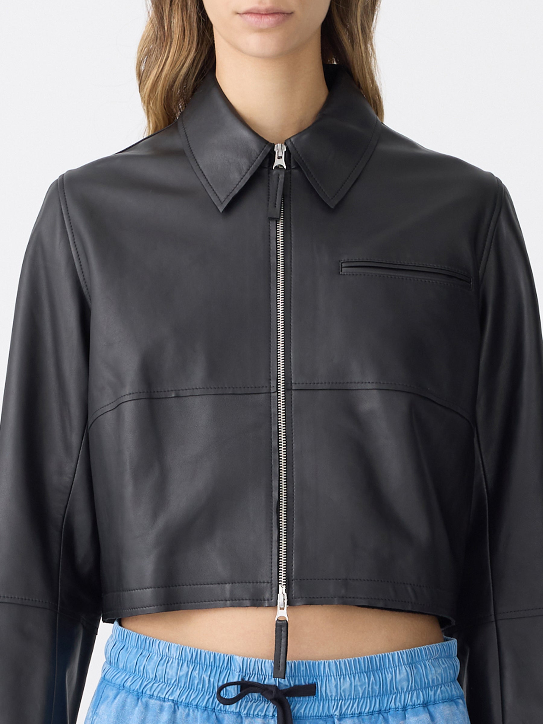 Leather Minimal Jacket