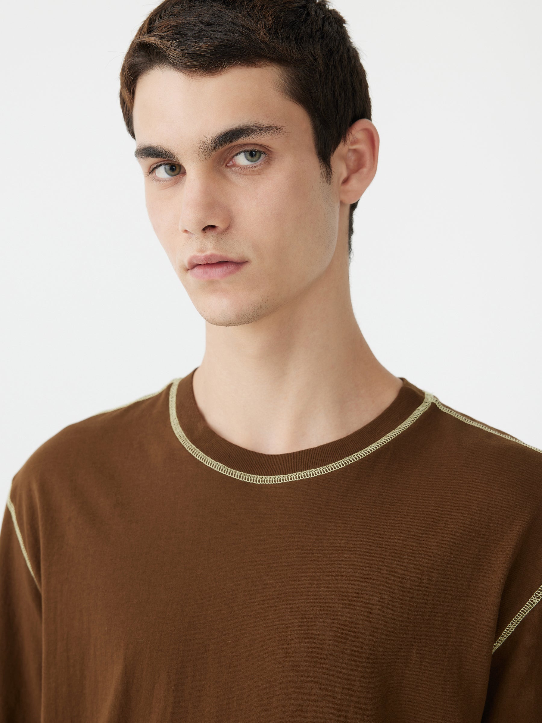 slouch contrast stitch t.shirt