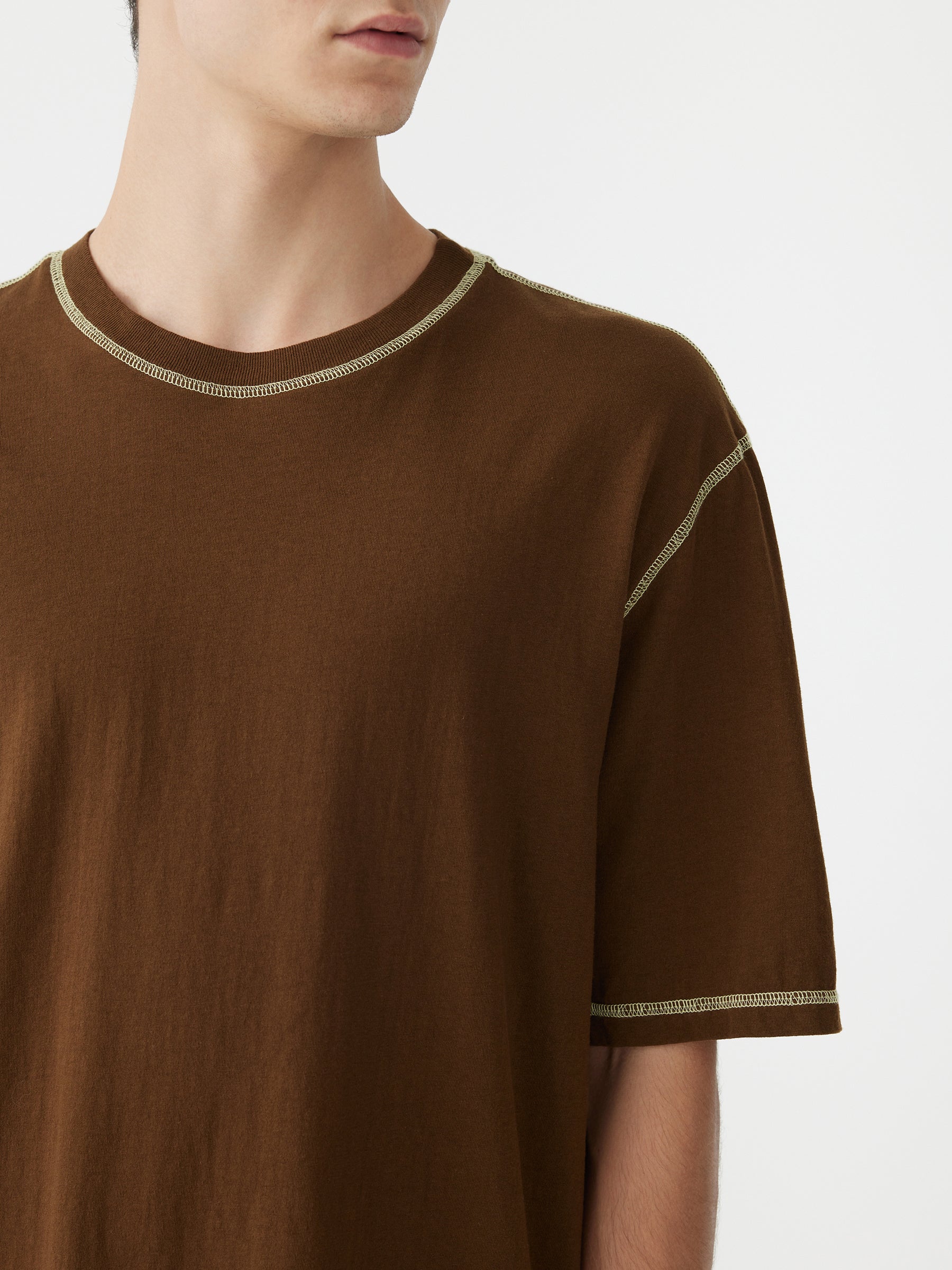 slouch contrast stitch t.shirt