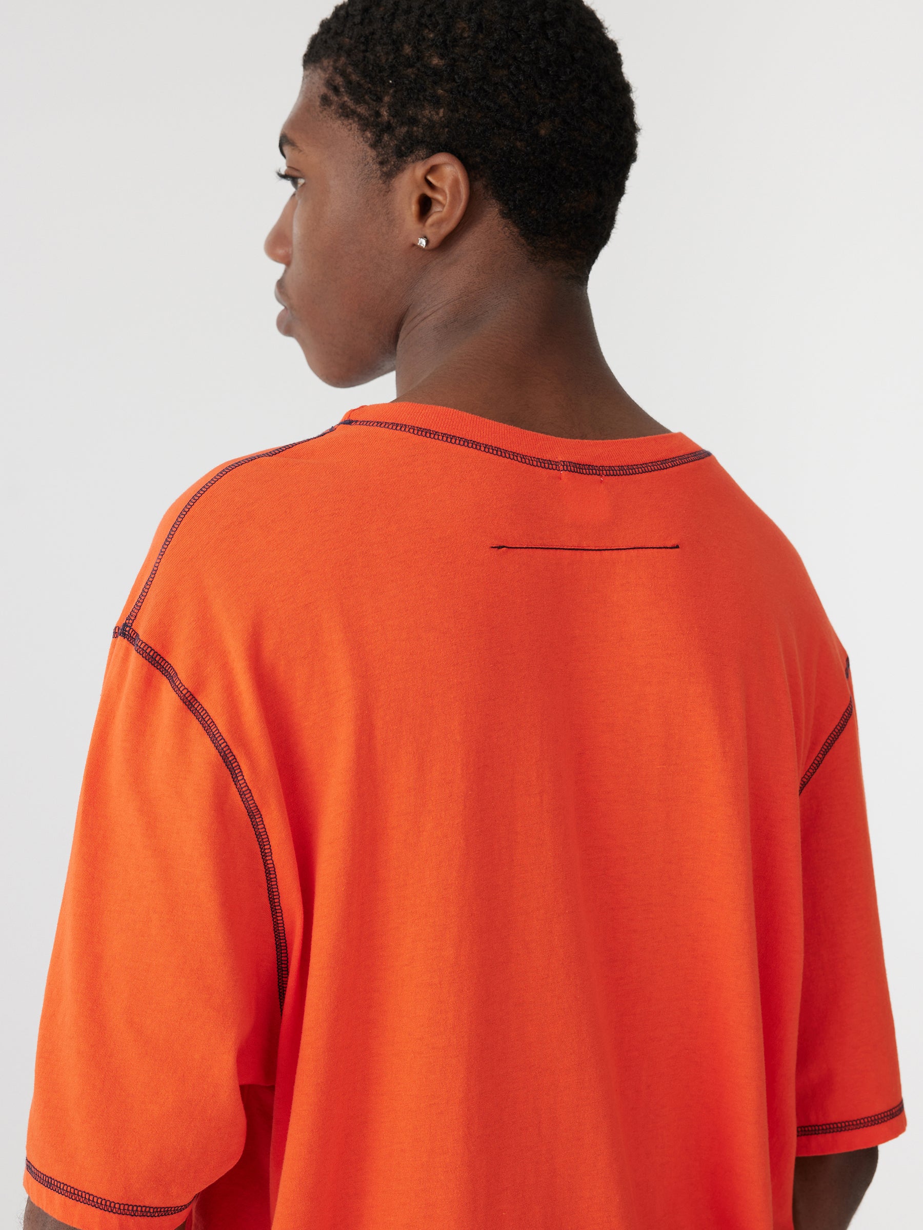 slouch contrast stitch t.shirt