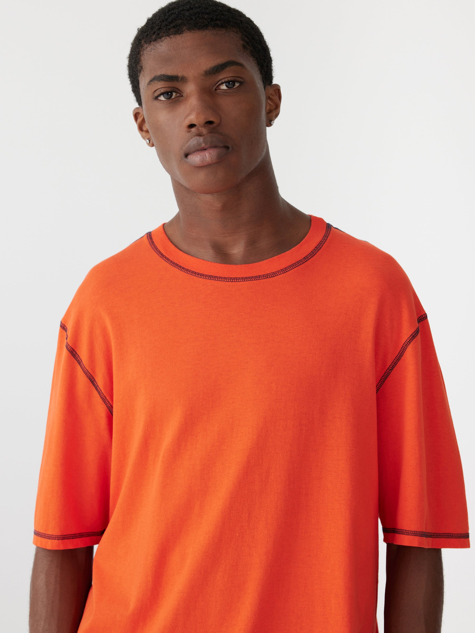 slouch contrast stitch t.shirt