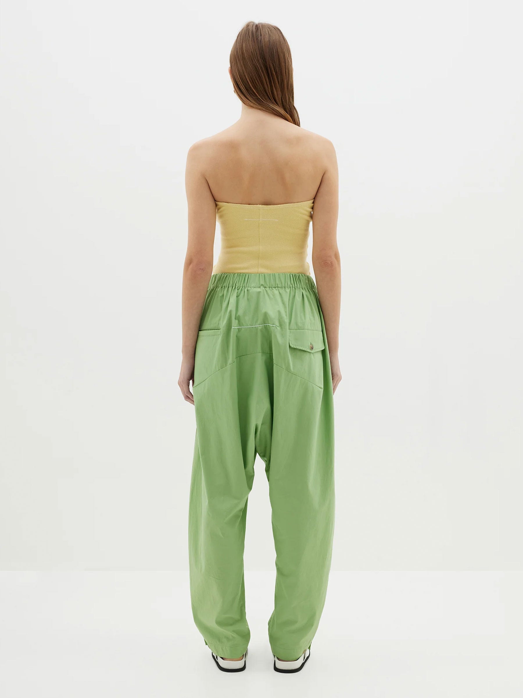 voluminous cotton poplin pant