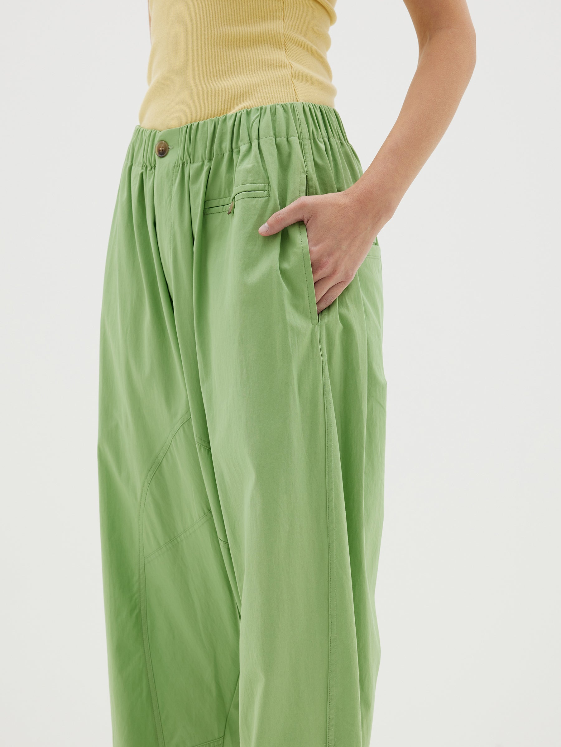 voluminous cotton poplin pant