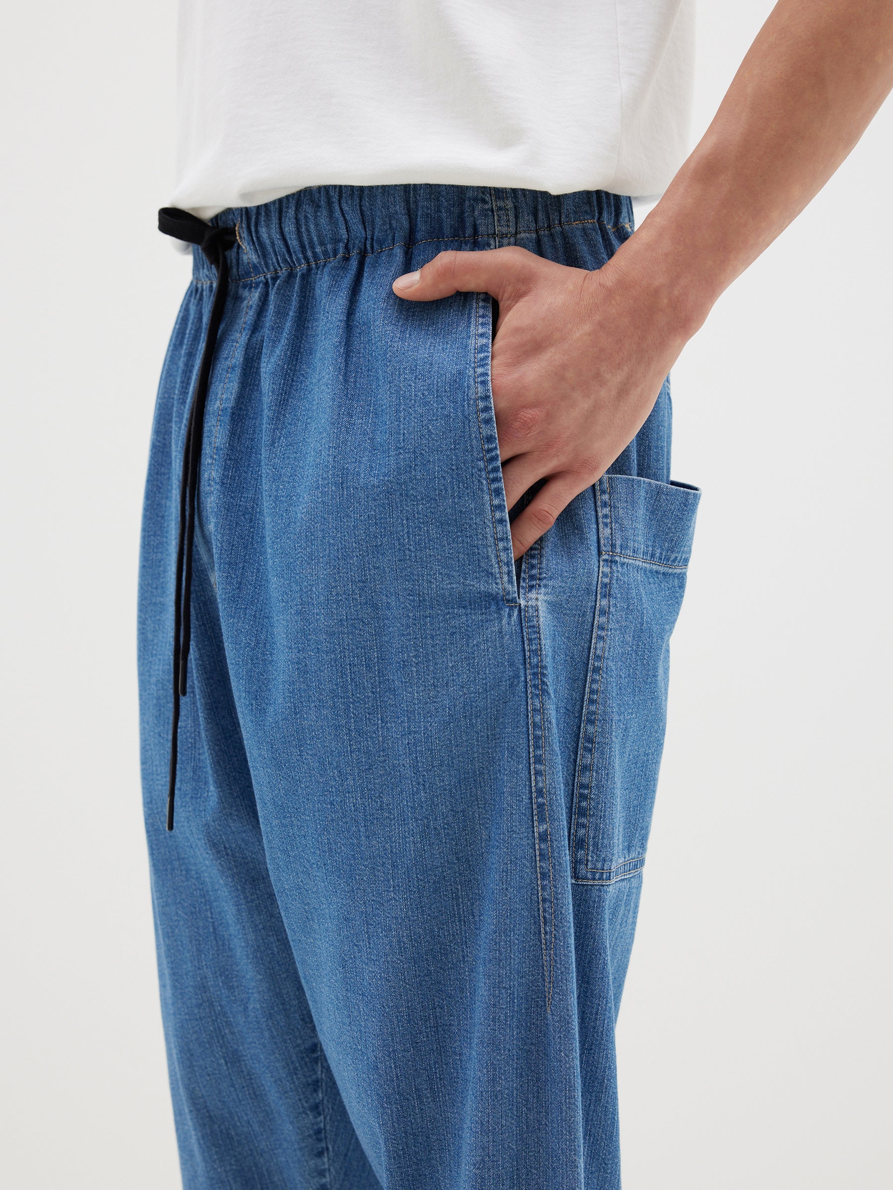 denim pull on pant