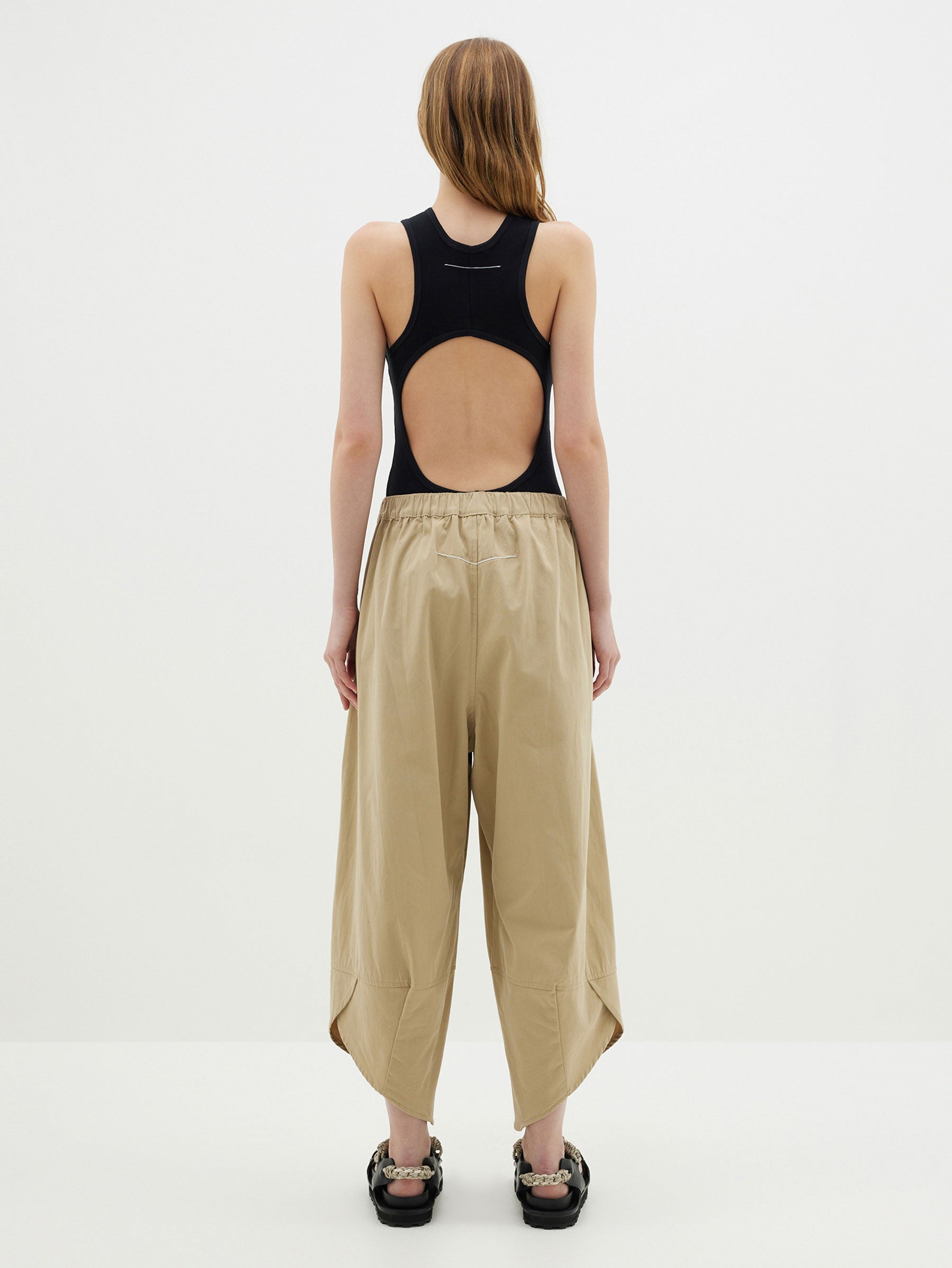 canvas split hem pant