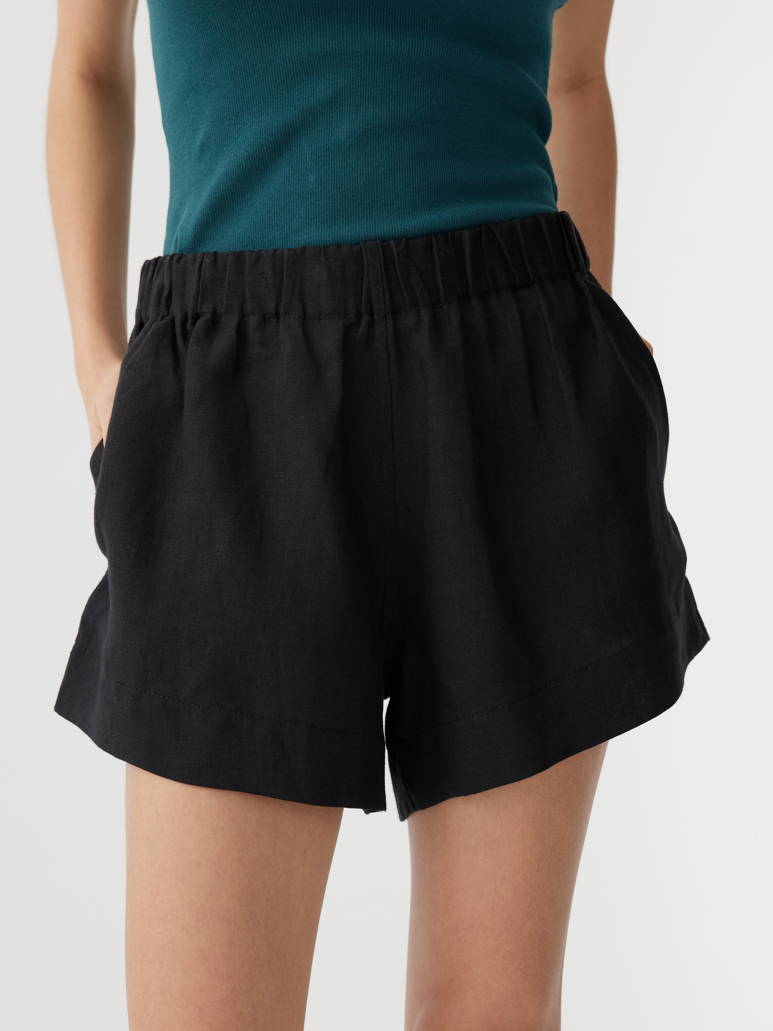 linen mini short