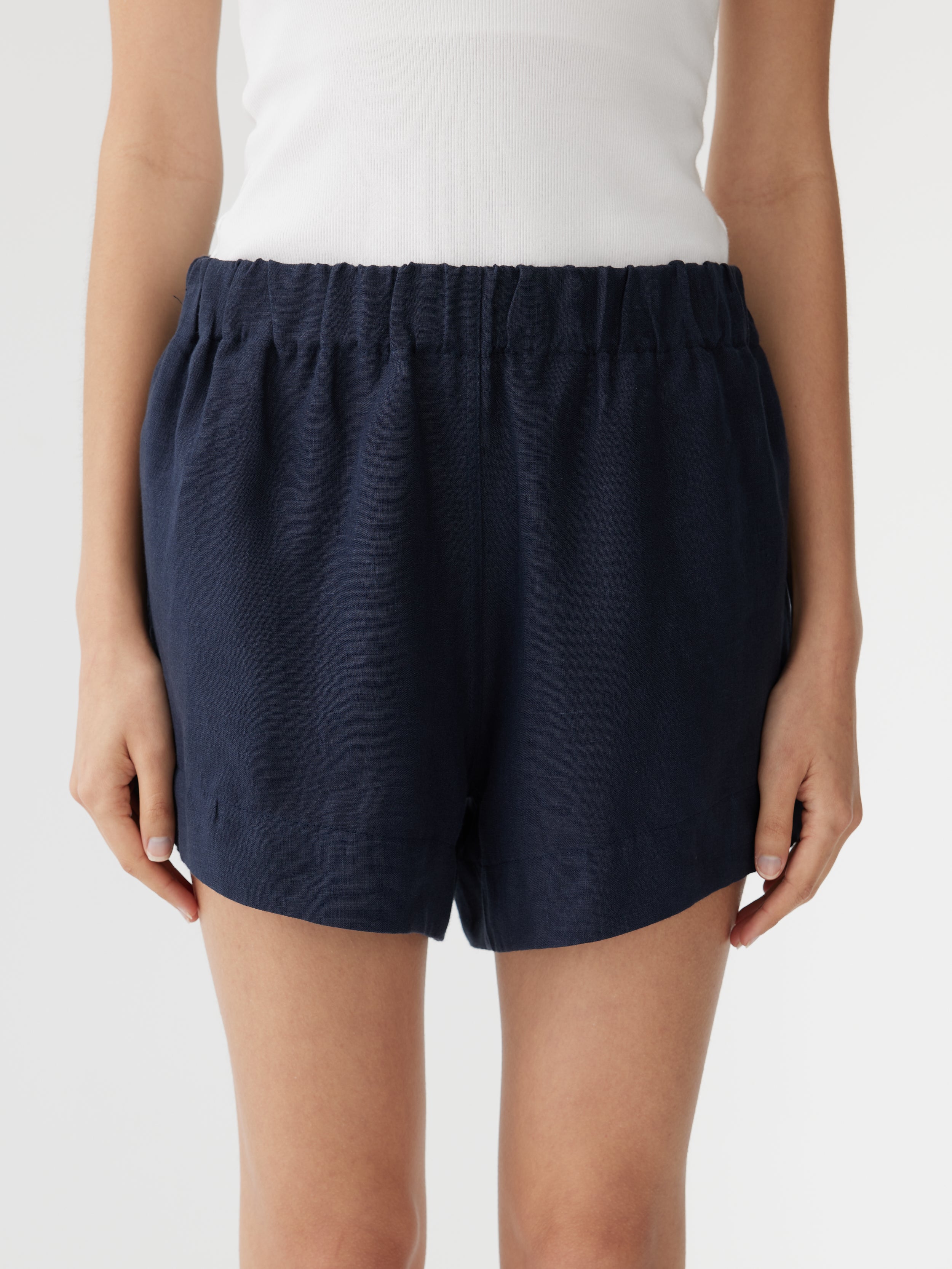 linen mini short