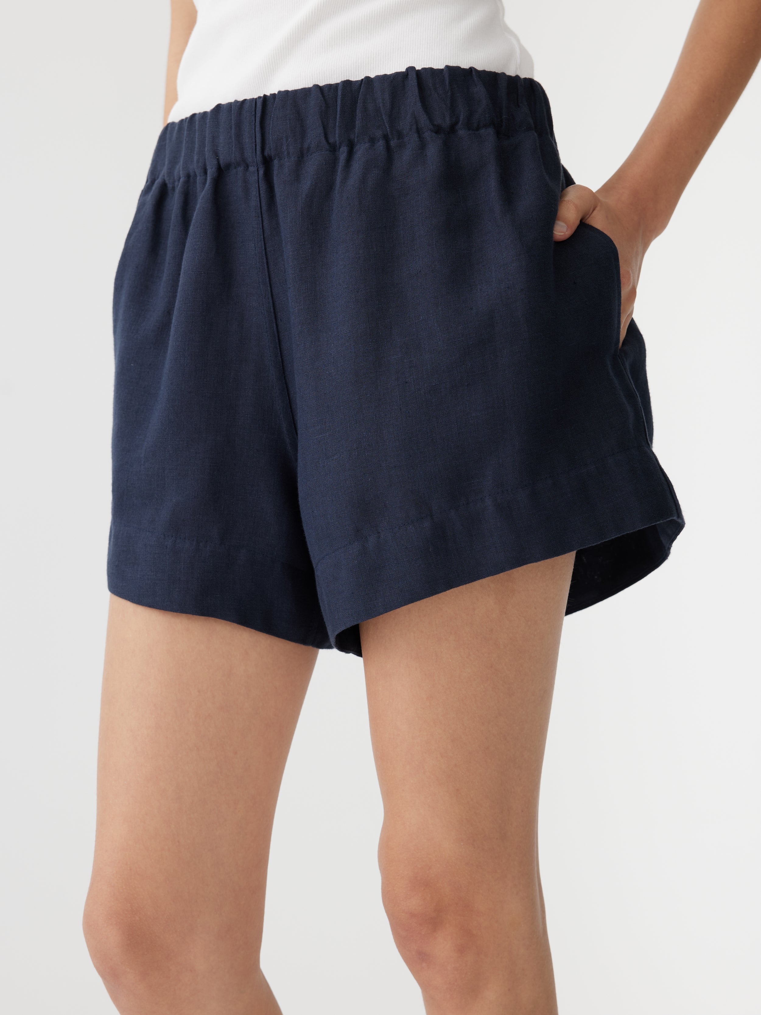 linen mini short