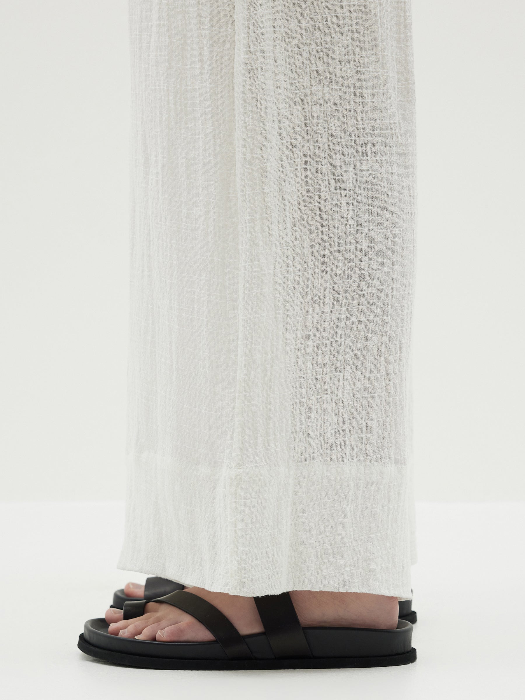 gauze wide leg pant