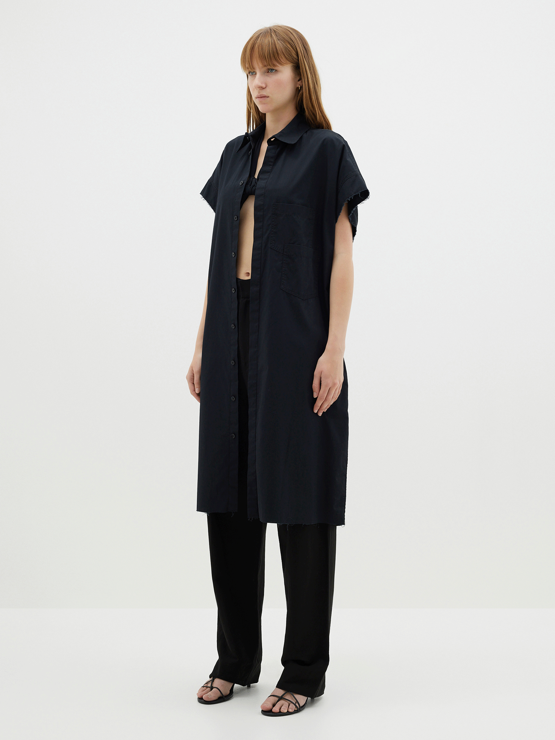 Shirt dress with on sale sleeves