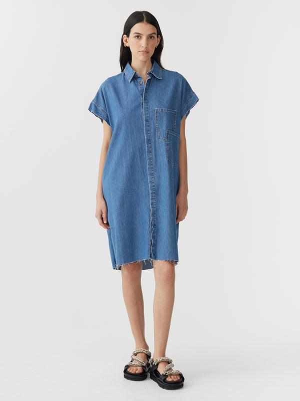 Buy Forever New Women Blue Solid Denim Shift Dress - Dresses for Women  9361465 | Myntra