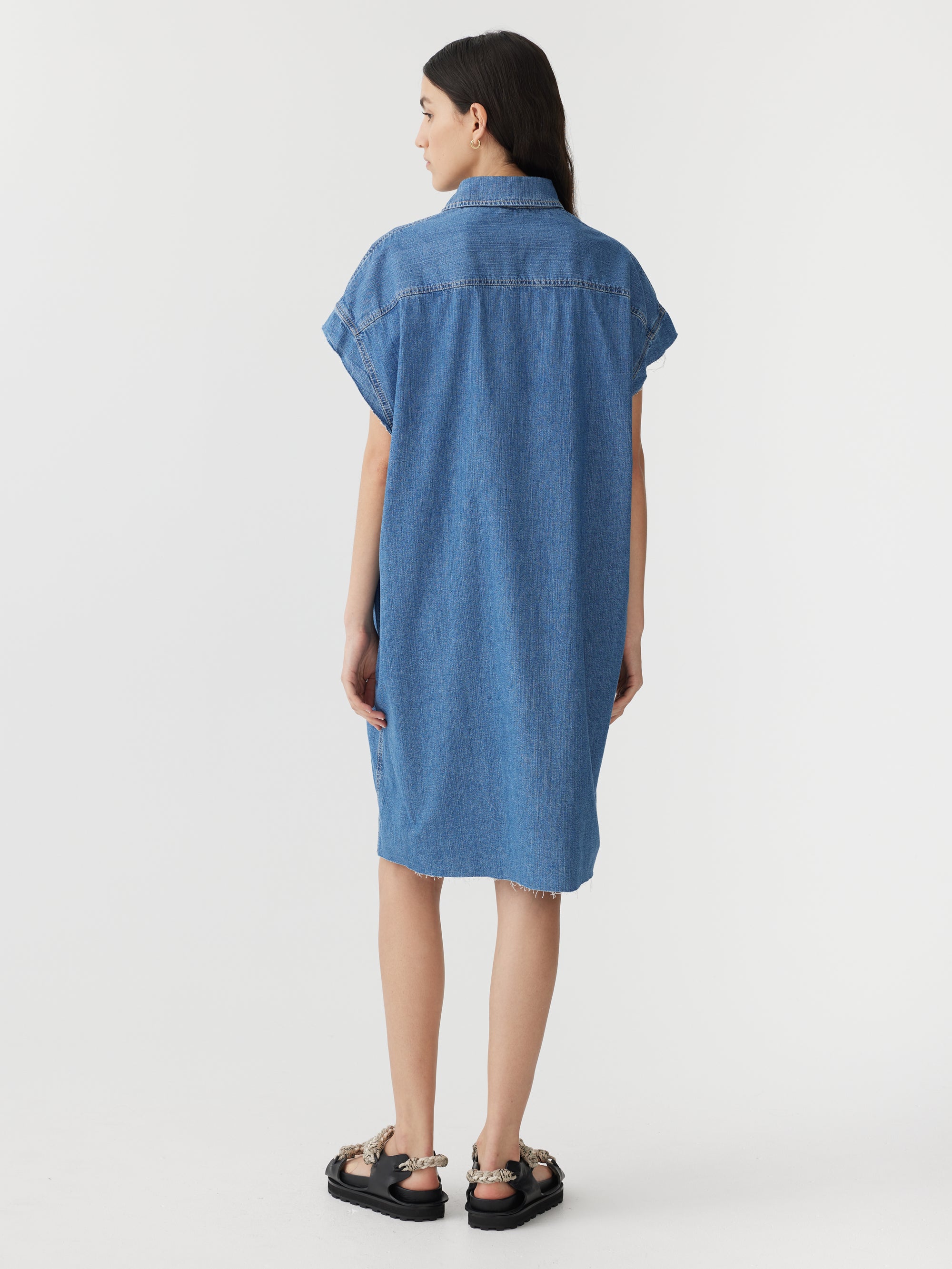 Plain Blue Ladies Sleeveless Denim Shirt, Size: Medium at Rs 175/piece in  Delhi