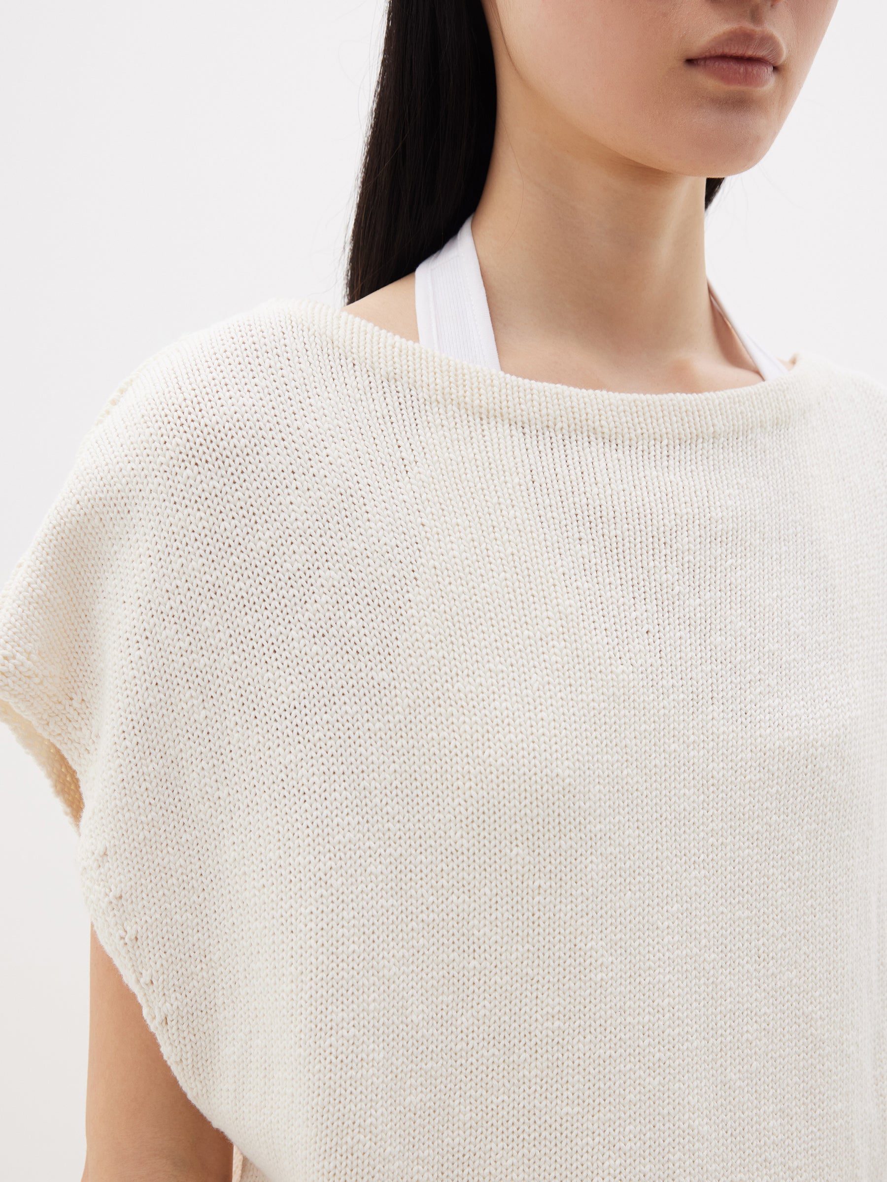 boatneck cap sleeve knit