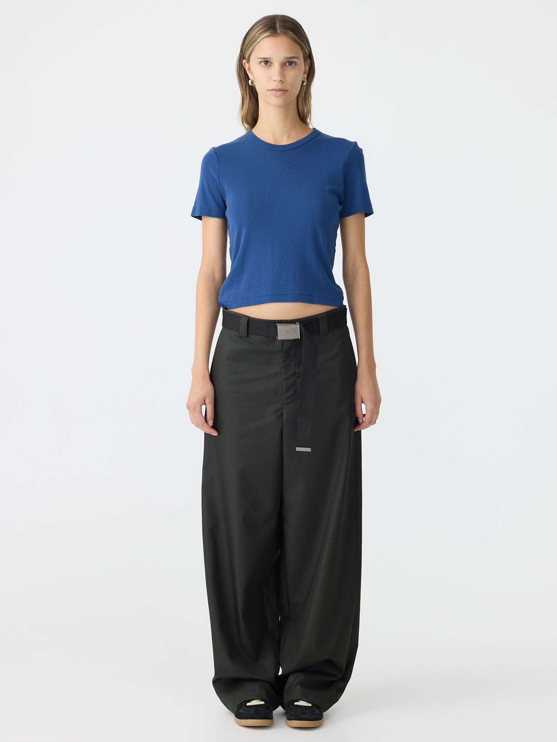 Gabardine Wide Leg Pant