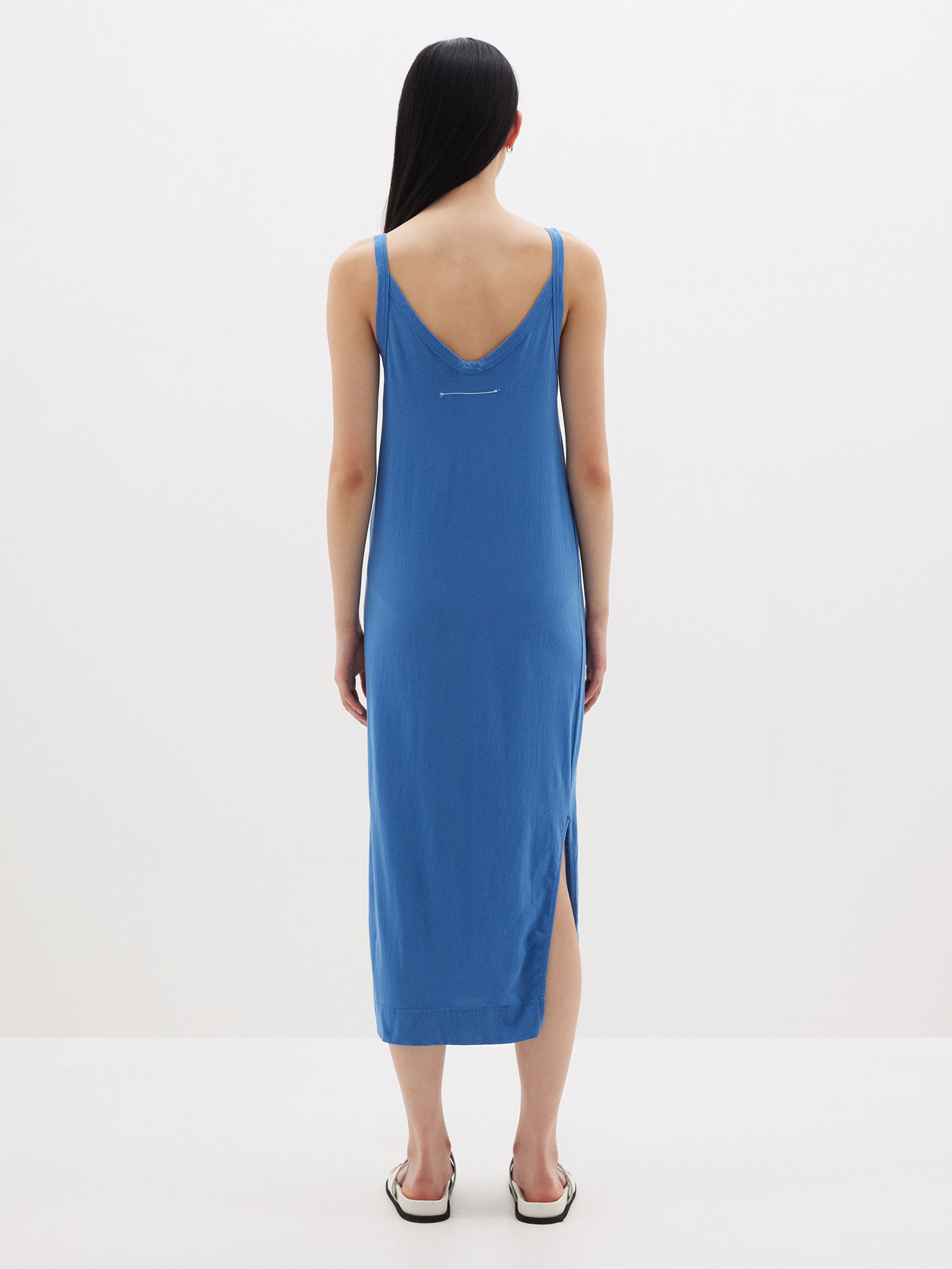 v neck jersey slip dress