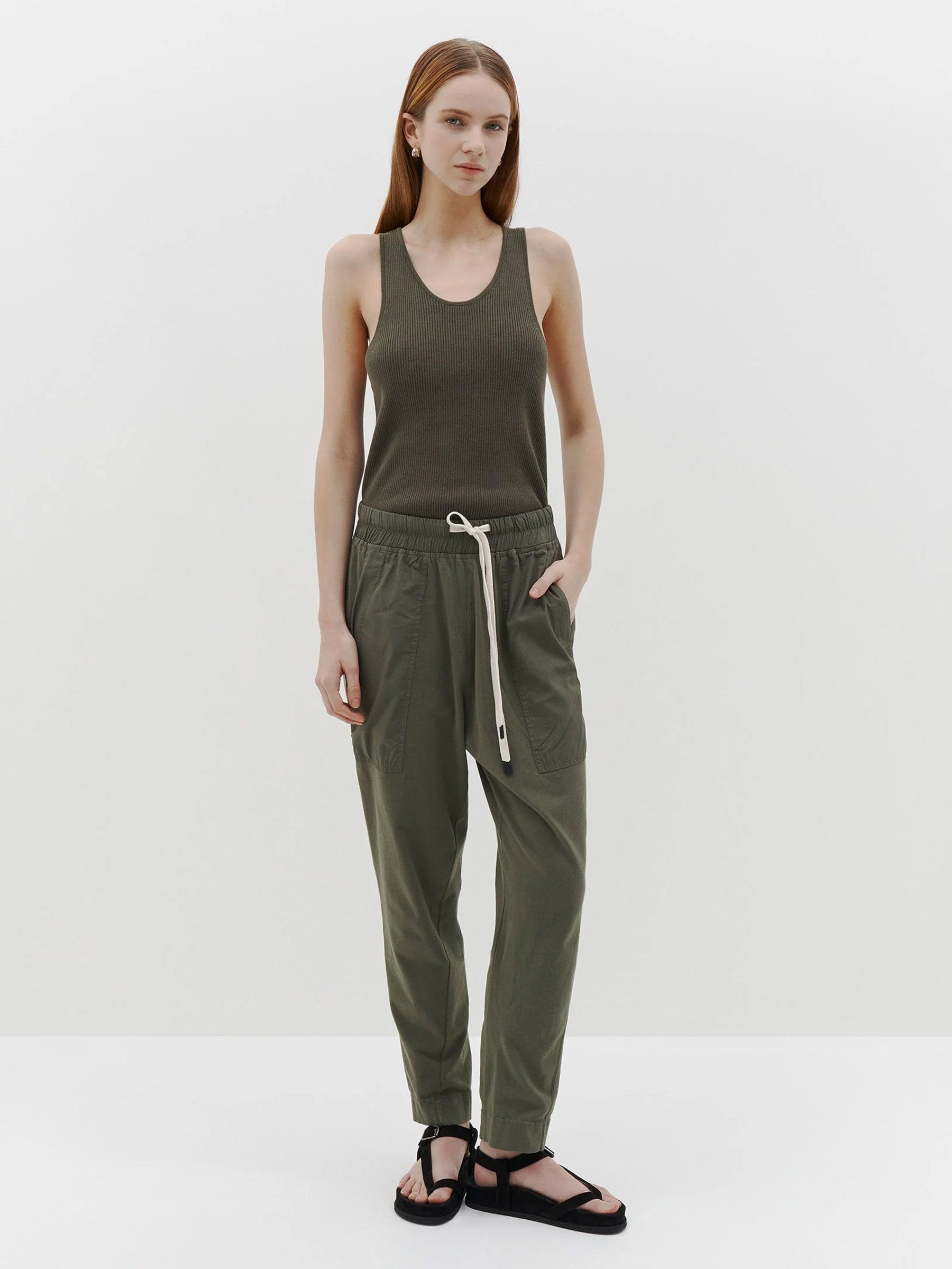 regular tapered jersey pant