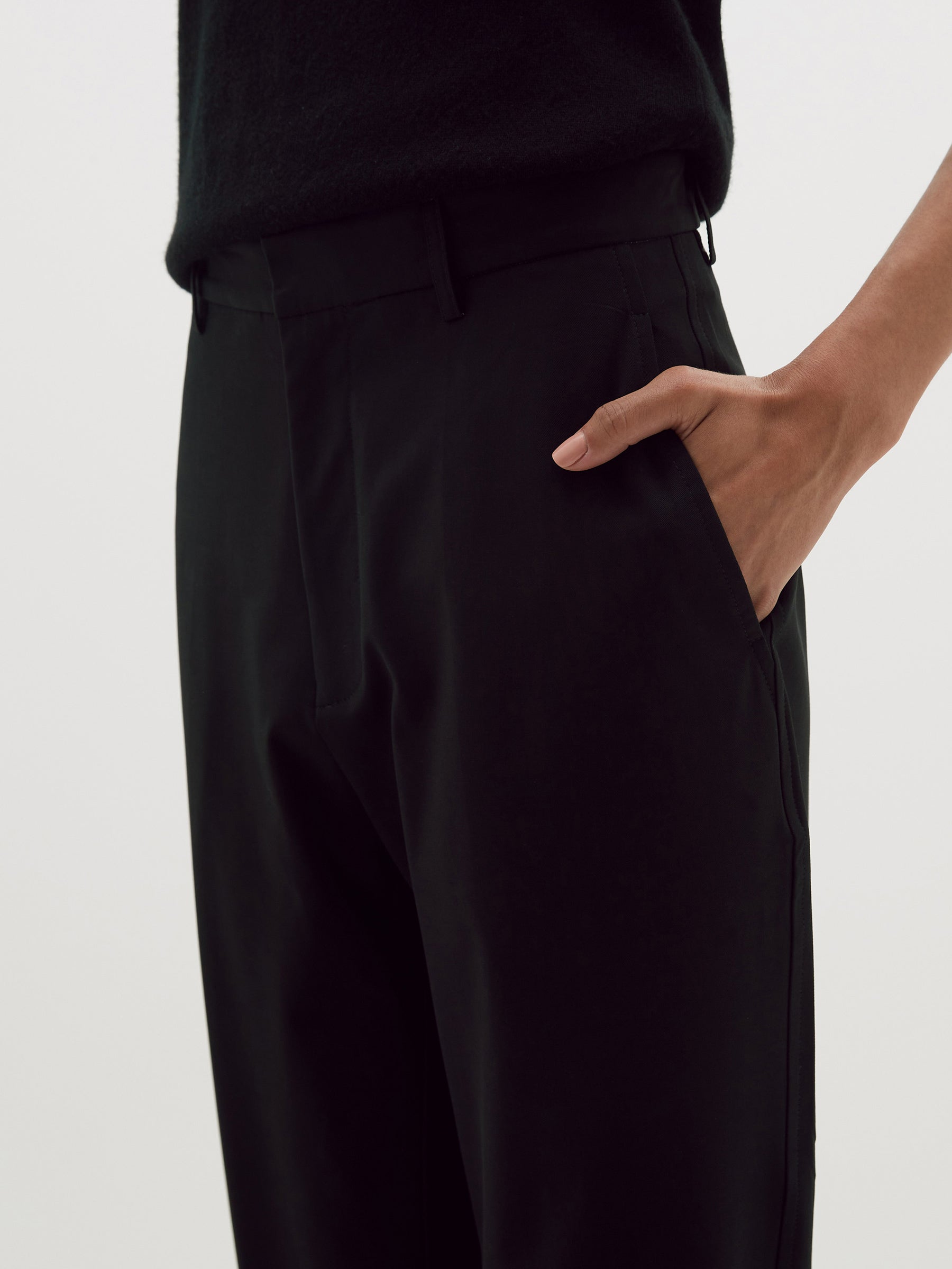 Miss Shop Linen Tailored Pants In Charcoal | MYER