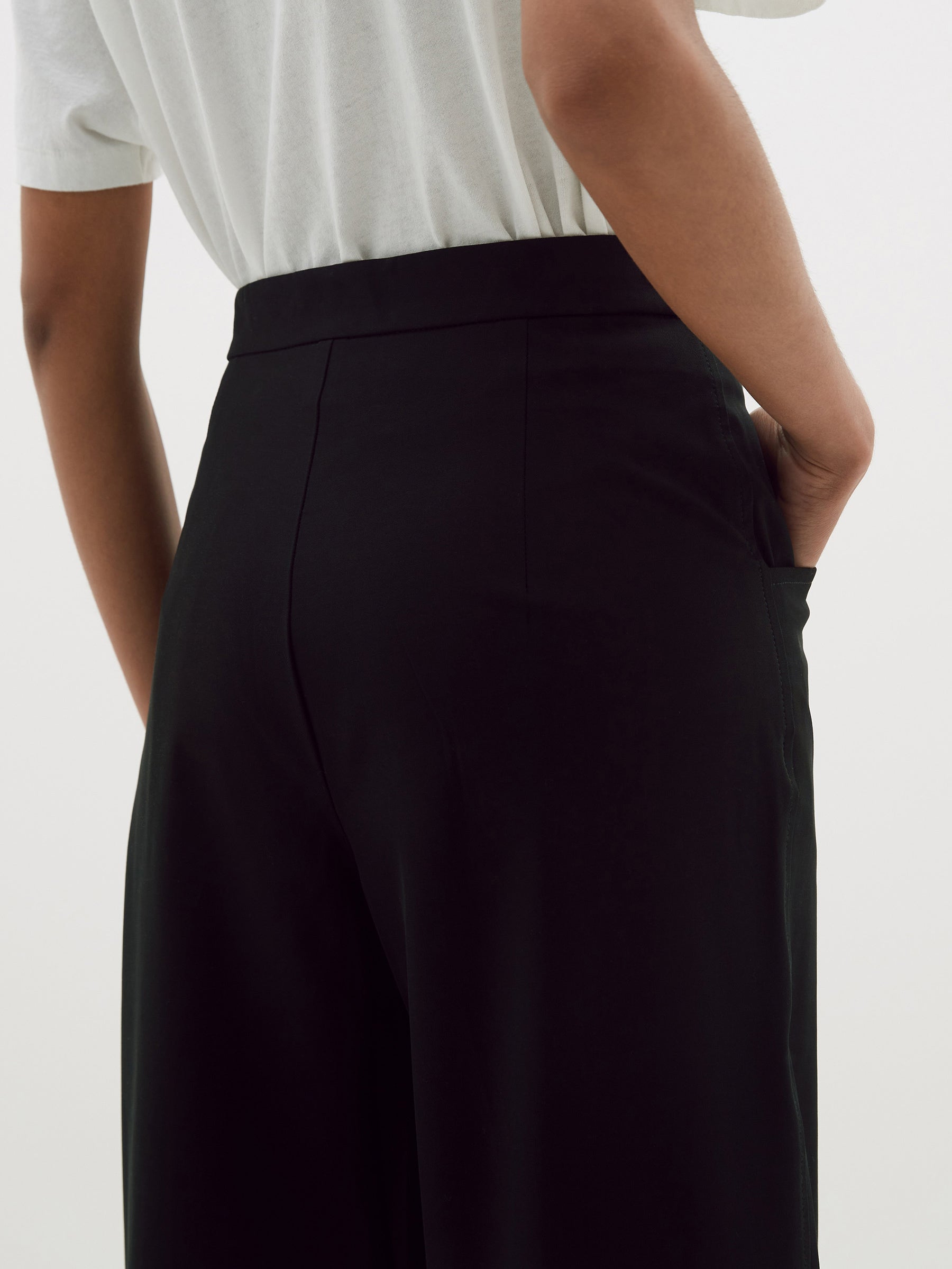 stretch wide leg tailored pant