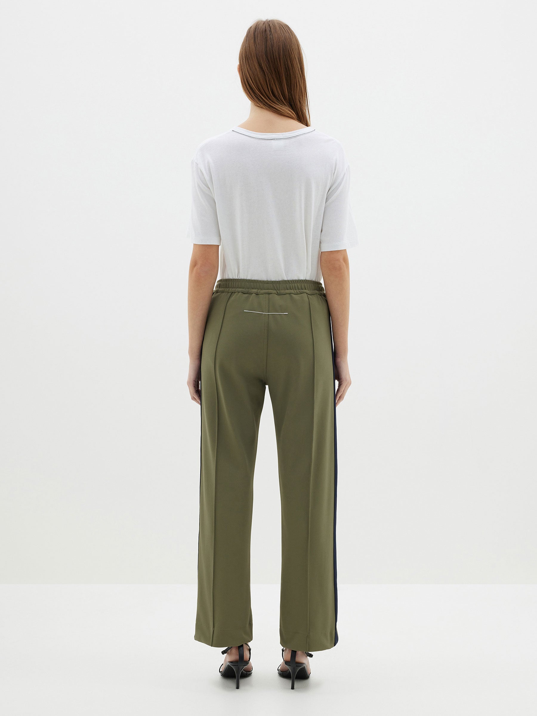 twill stripe detail pant